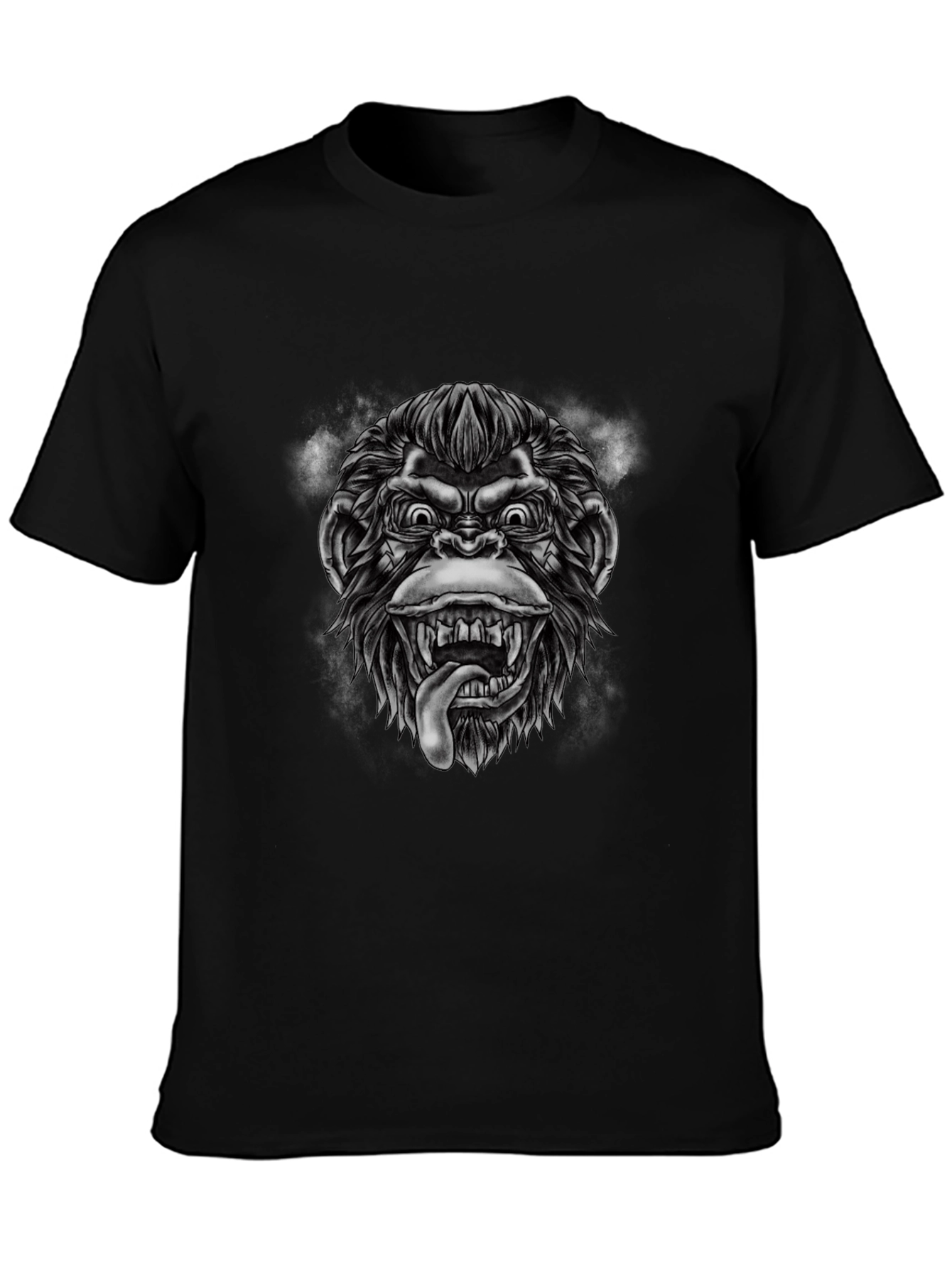 Graphic Monkey T-Shirt - Black