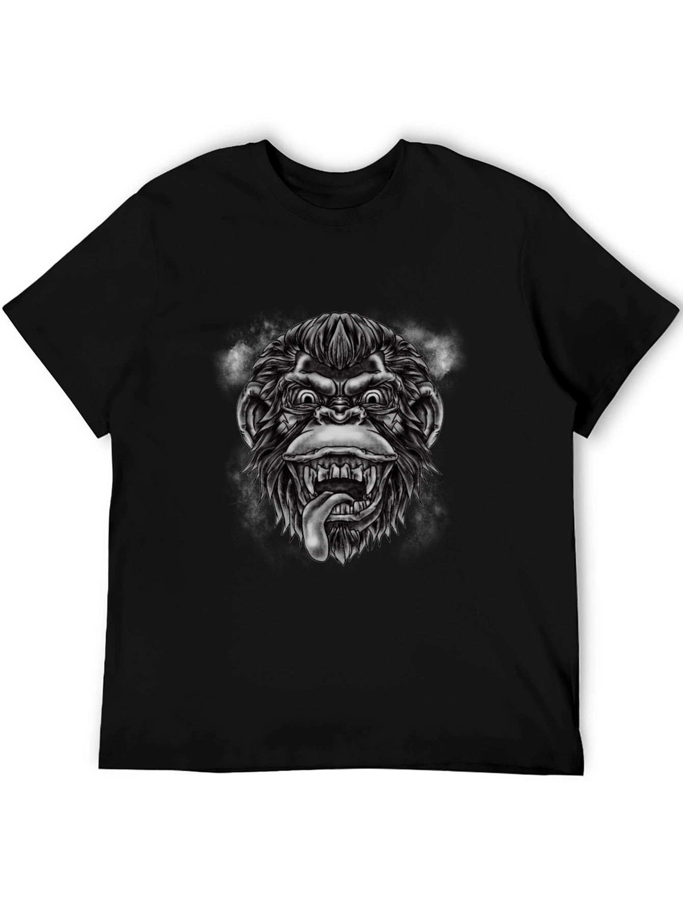 Graphic Monkey T-Shirt - Black