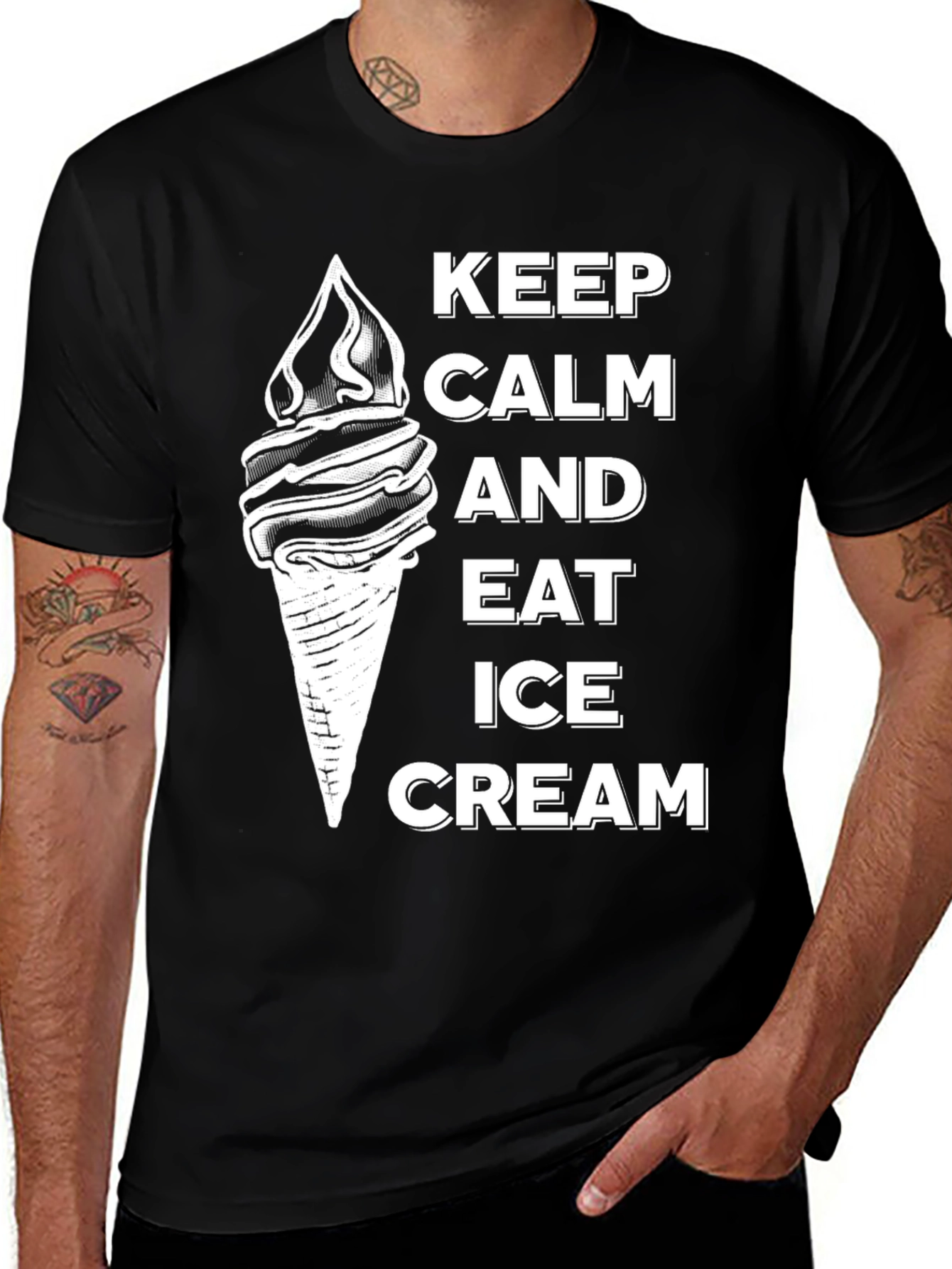 Keep Calm and Eat Ice Cream T-Shirt