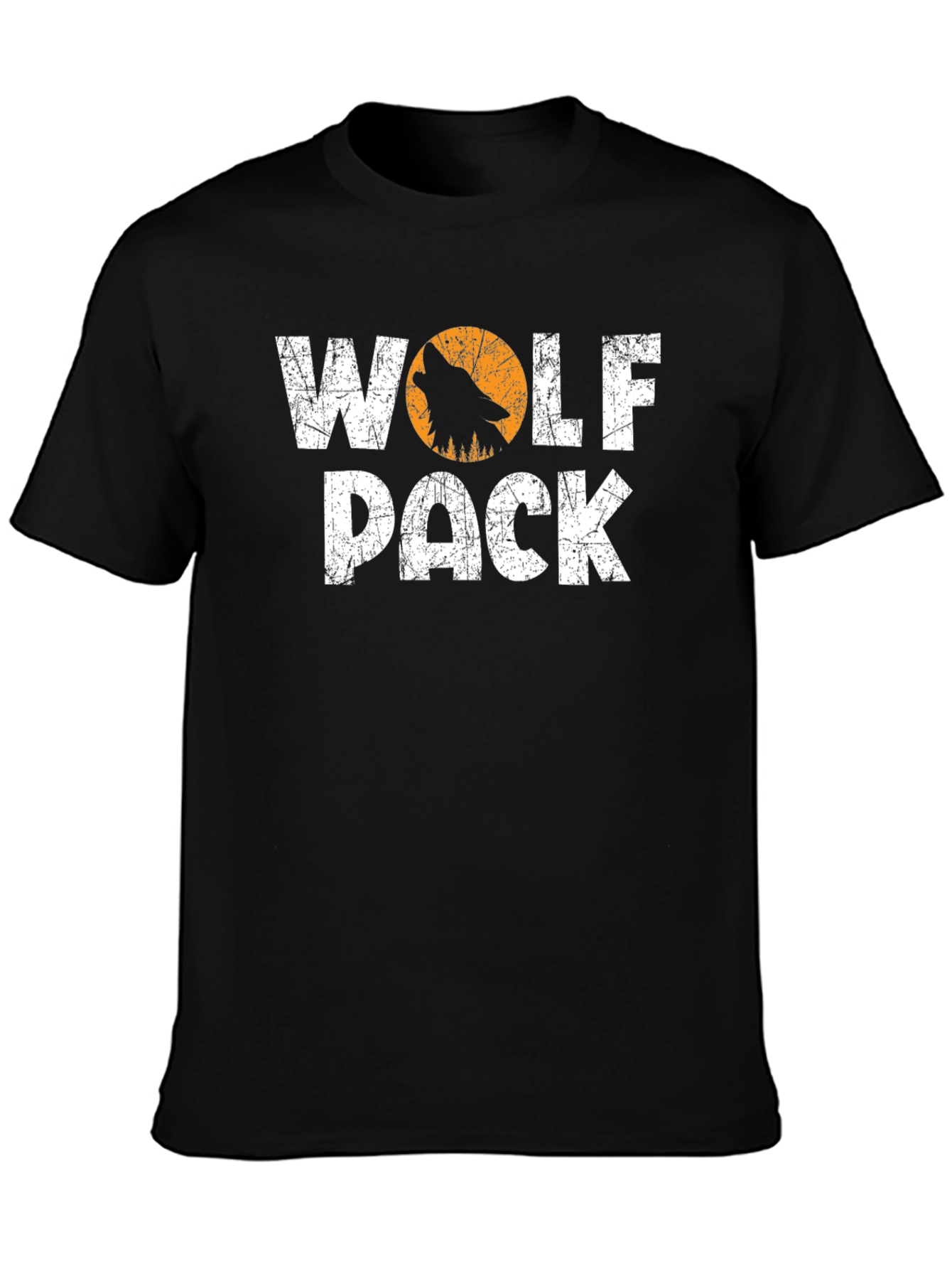 Wolf Pack Graphic T-Shirt - Black