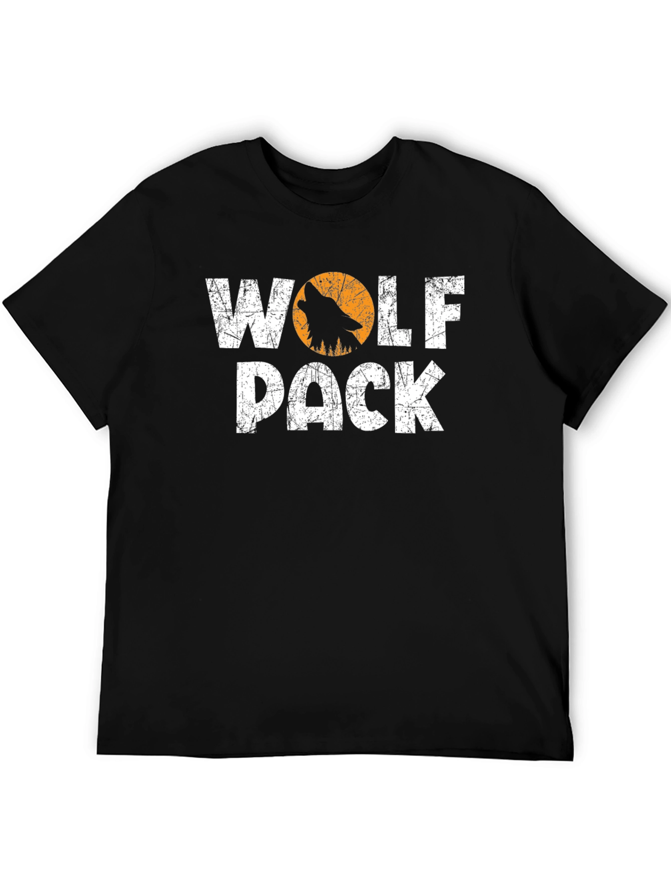 Wolf Pack Graphic T-Shirt - Black