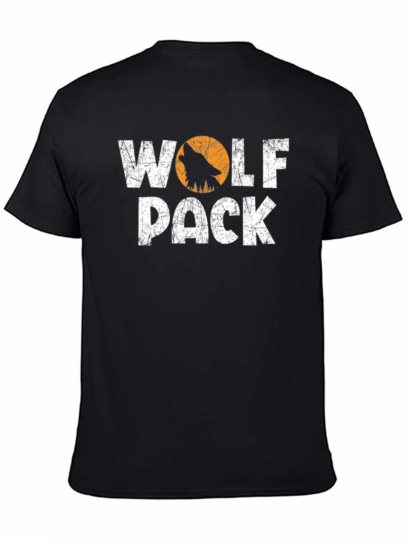 Wolf Pack Graphic T-Shirt - Black