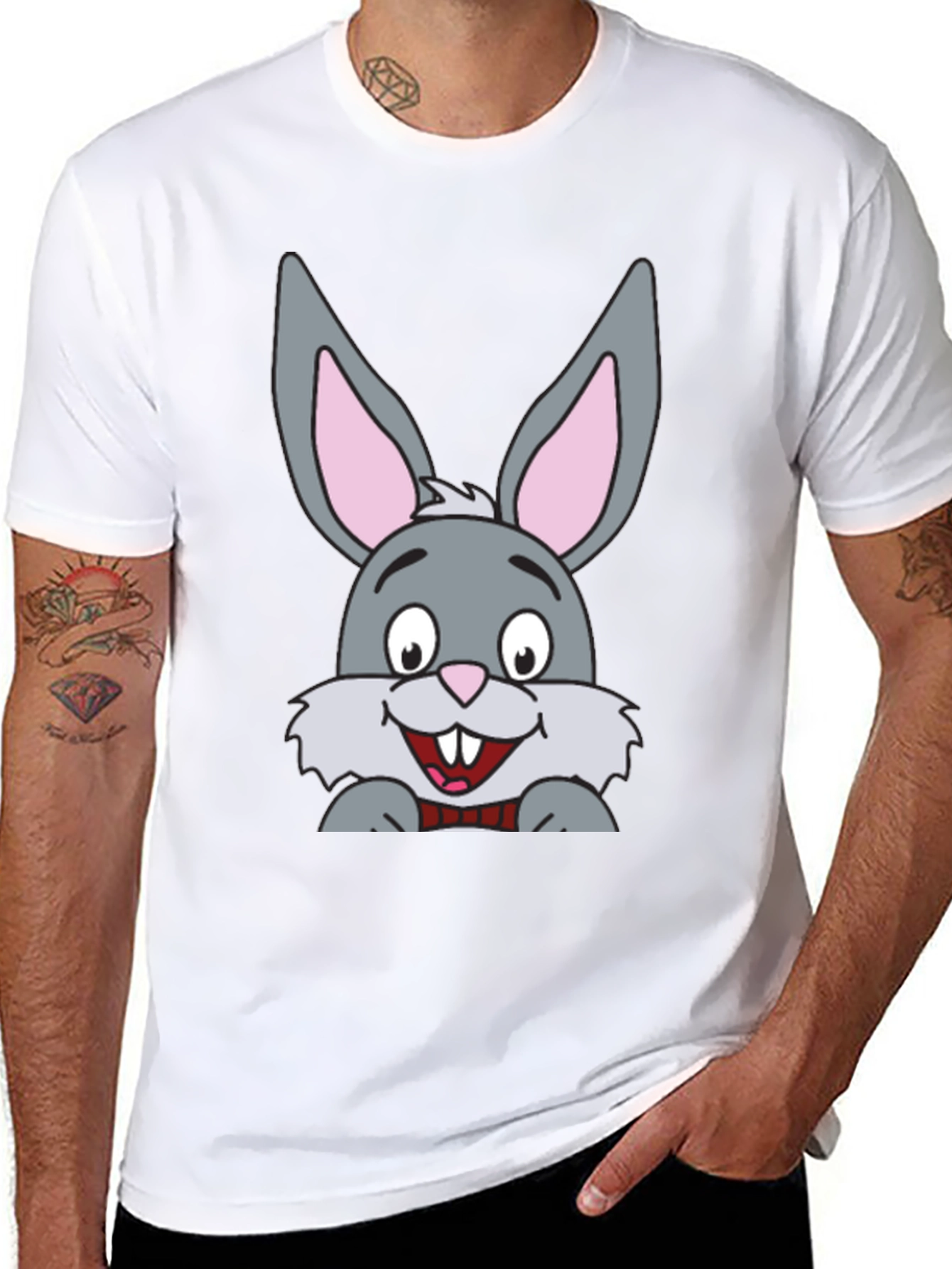 Cartoon Bunny Rabbit Graphic T-Shirt