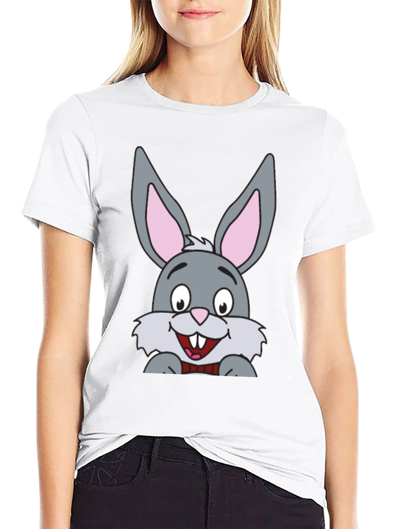 Cartoon Bunny Rabbit Graphic T-Shirt
