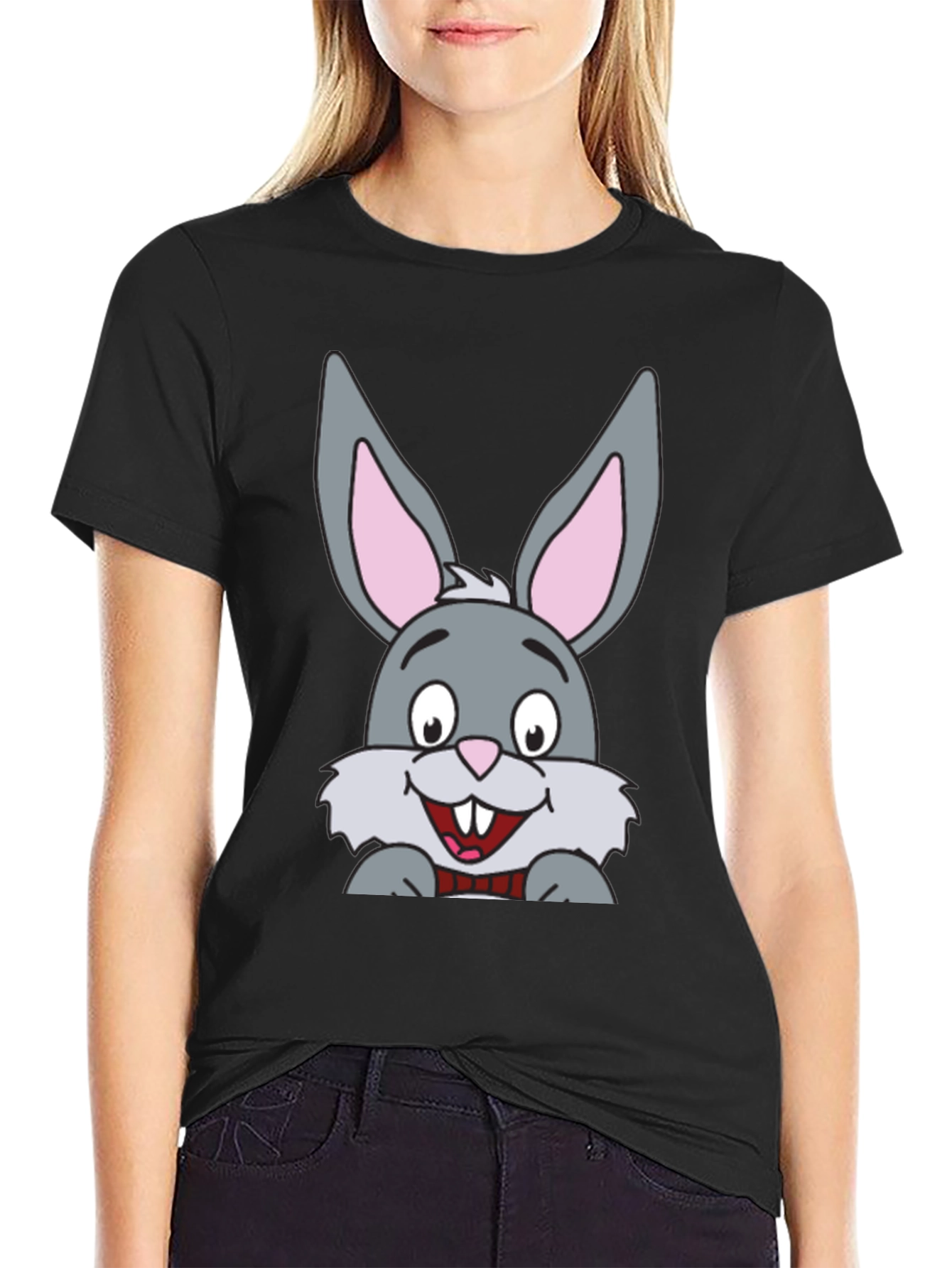 Cartoon Bunny Rabbit Graphic T-Shirt