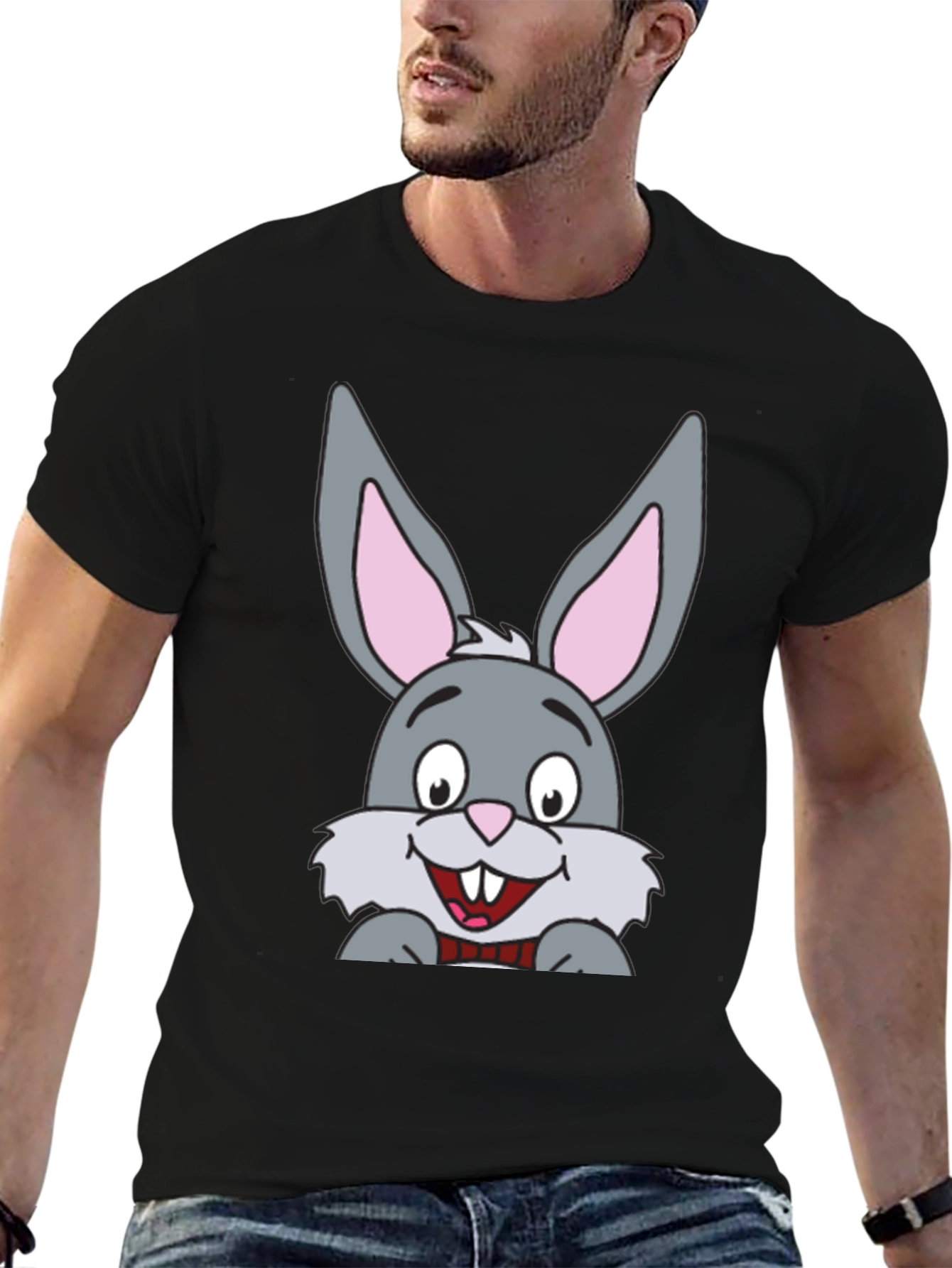 Cartoon Bunny Rabbit Graphic T-Shirt