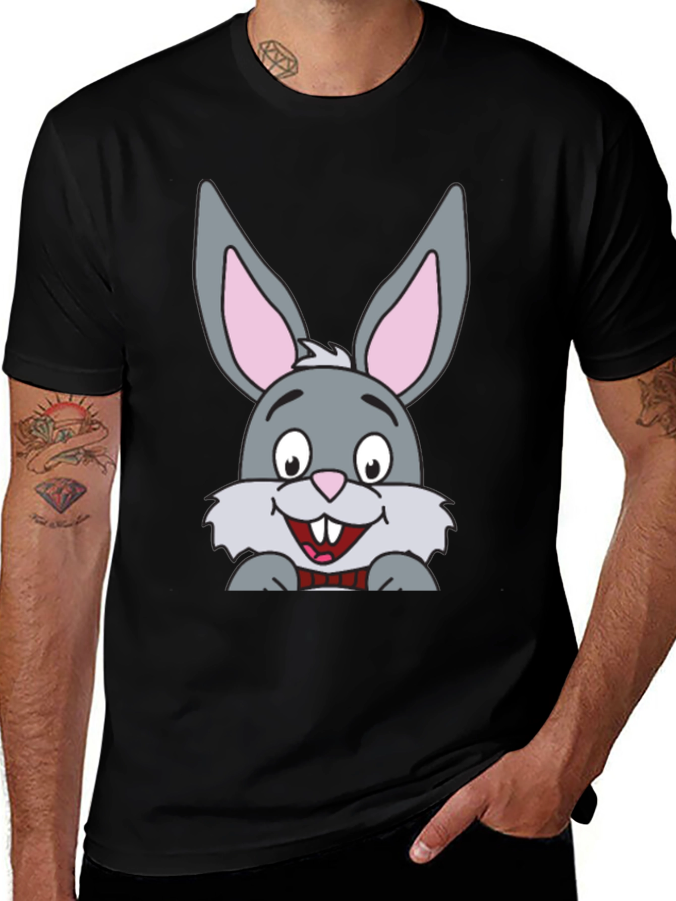 Cartoon Bunny Rabbit Graphic T-Shirt