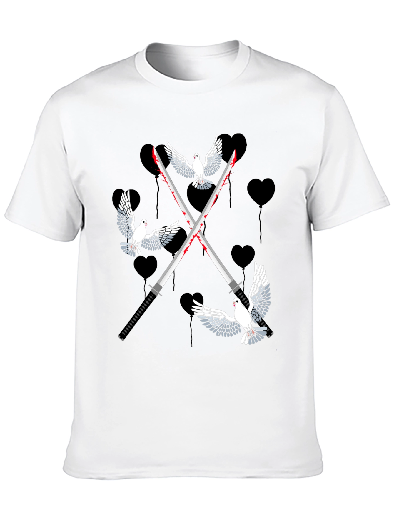 Doves and Swords Graphic T-Shirt