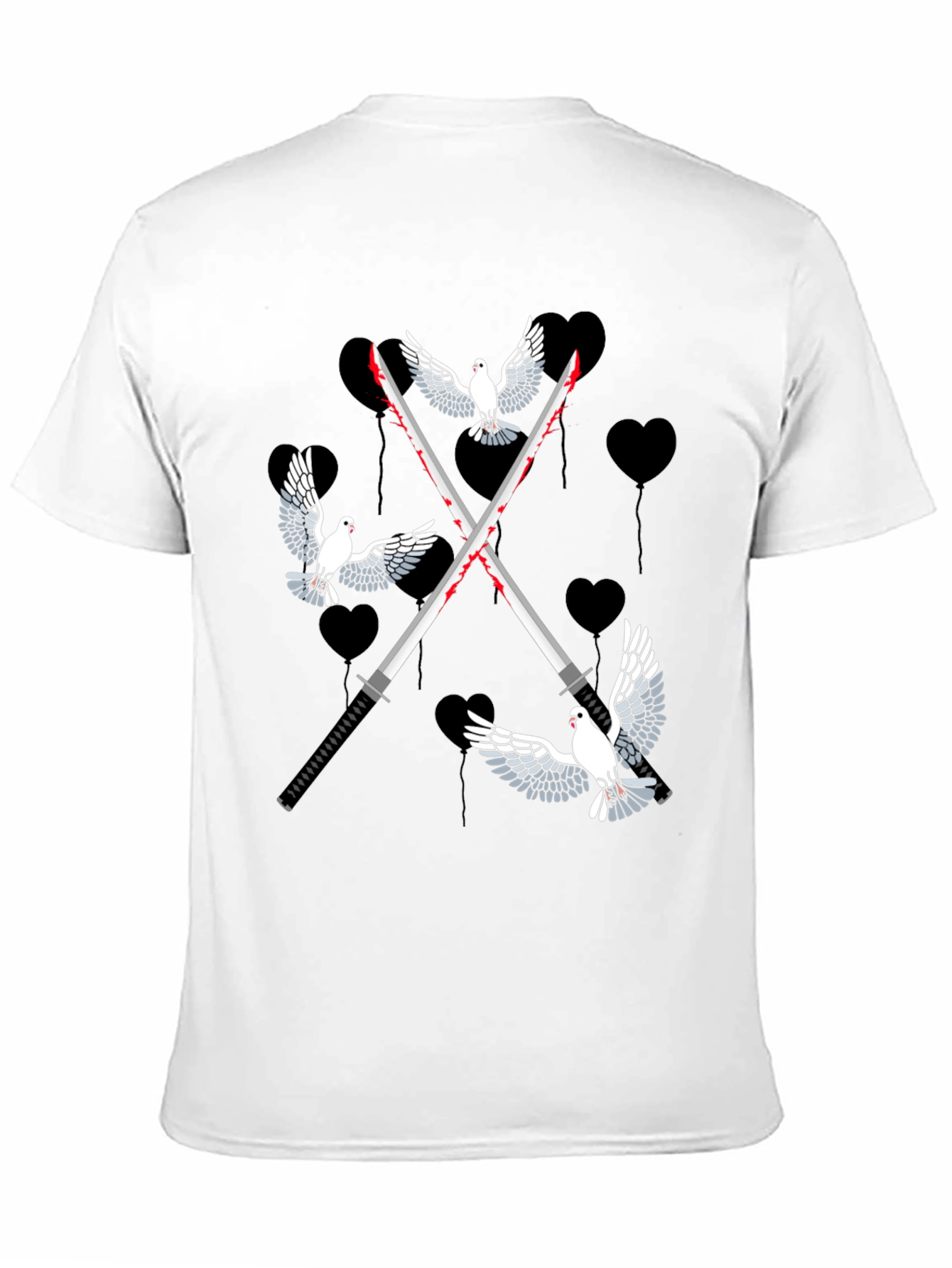 Doves and Swords Graphic T-Shirt