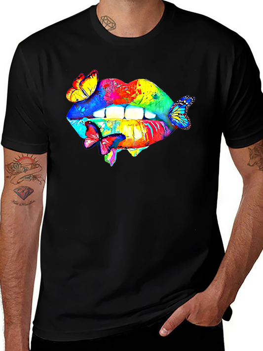 Lips and Butterflies Graphic Tee