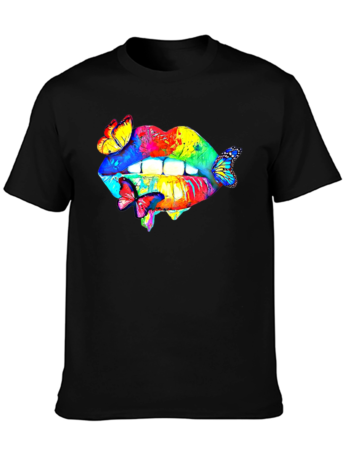 Lips and Butterflies Graphic Tee