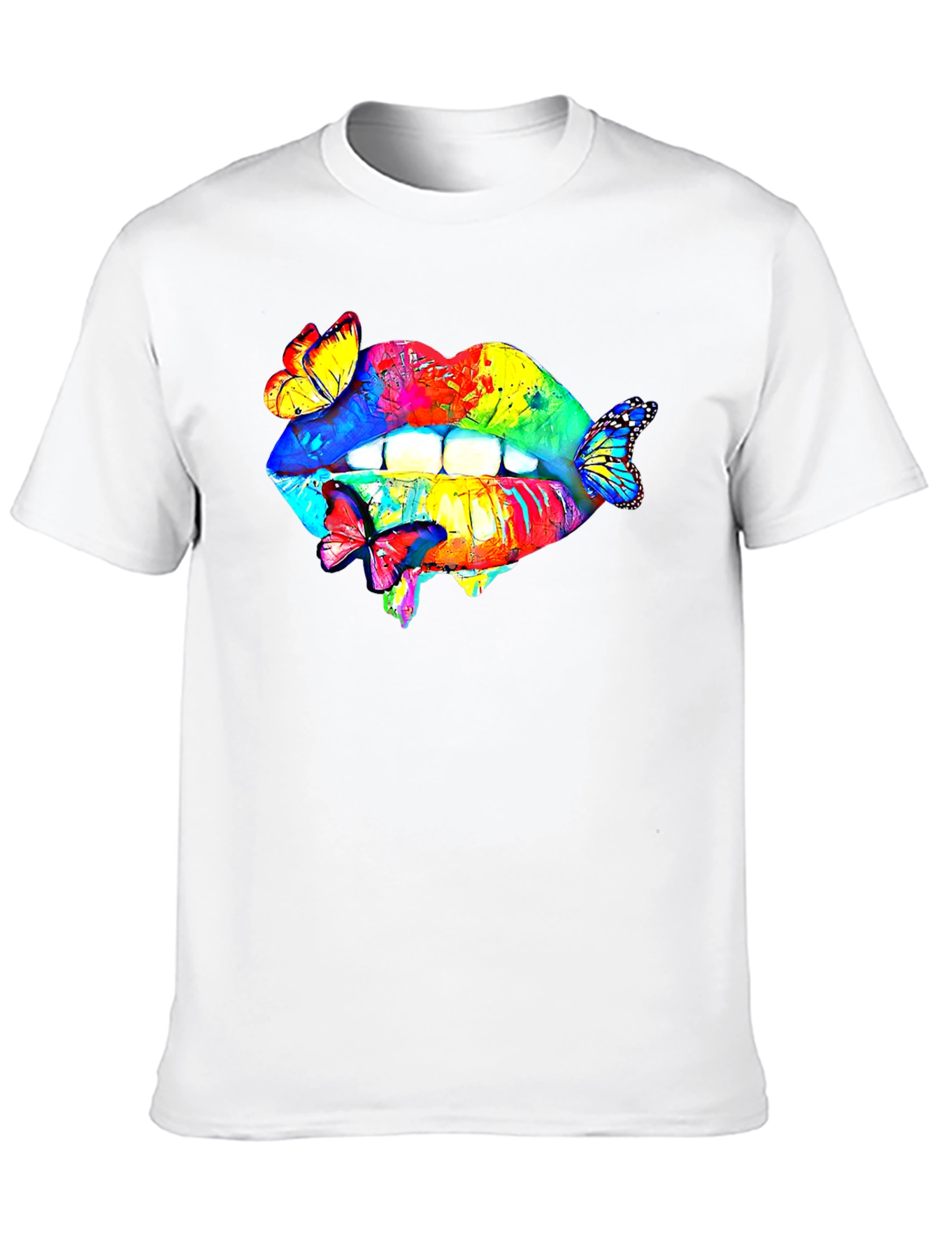 Lips and Butterflies Graphic Tee