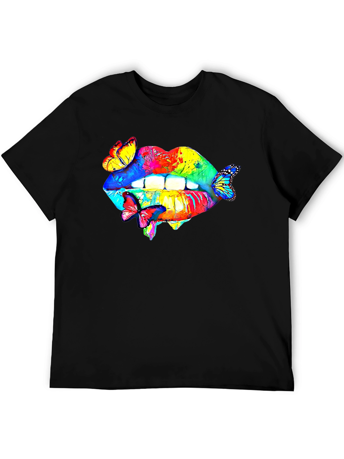 Lips and Butterflies Graphic Tee