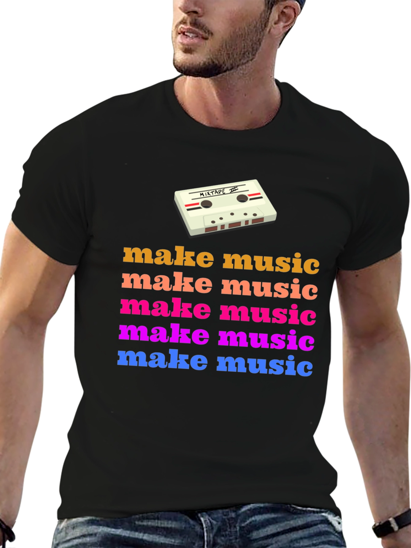 Retro Make Music Graphic Tee