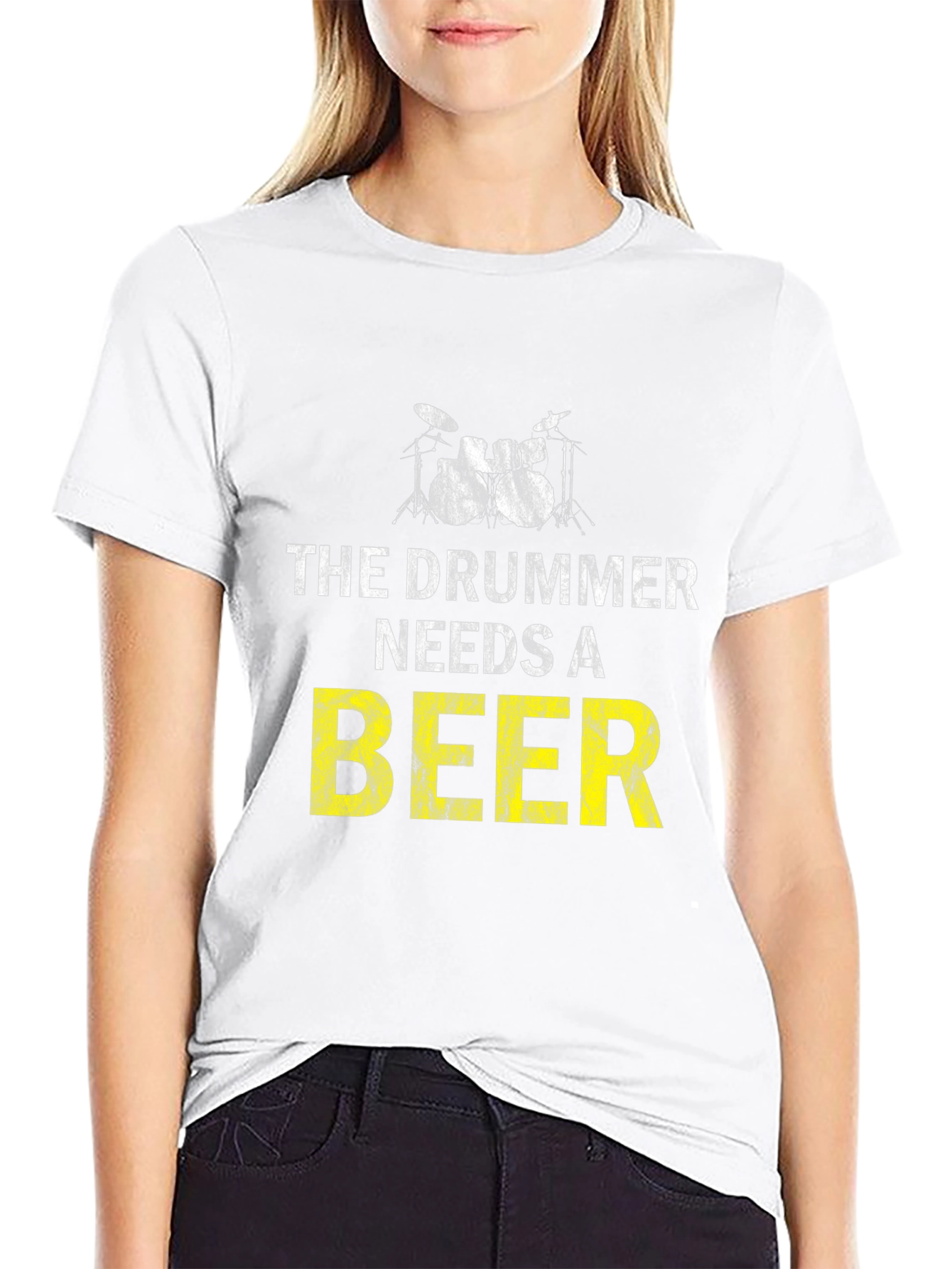 Drummer Needs Beer T-Shirt - Music Lover Tee