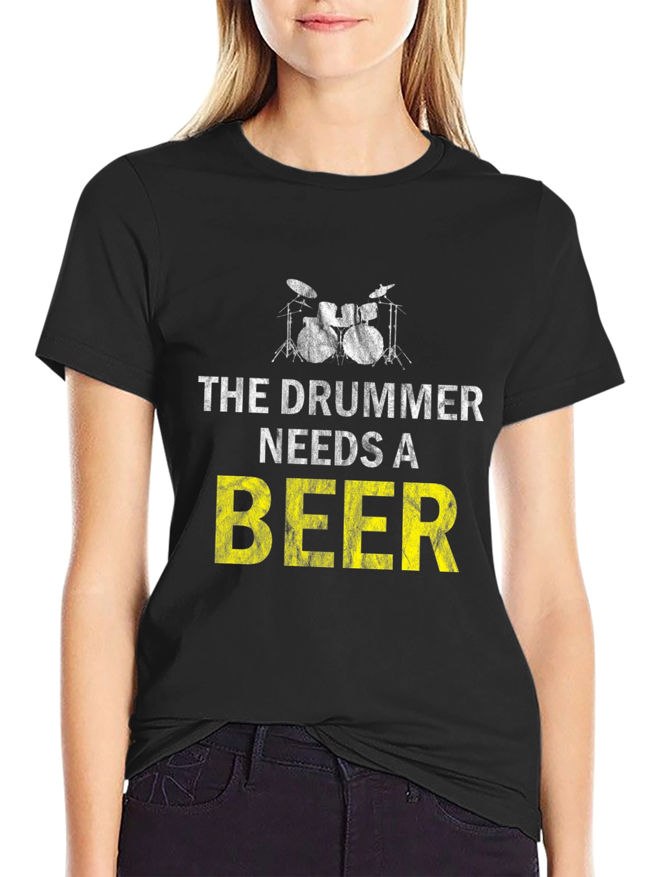 Drummer Needs Beer T-Shirt - Music Lover Tee