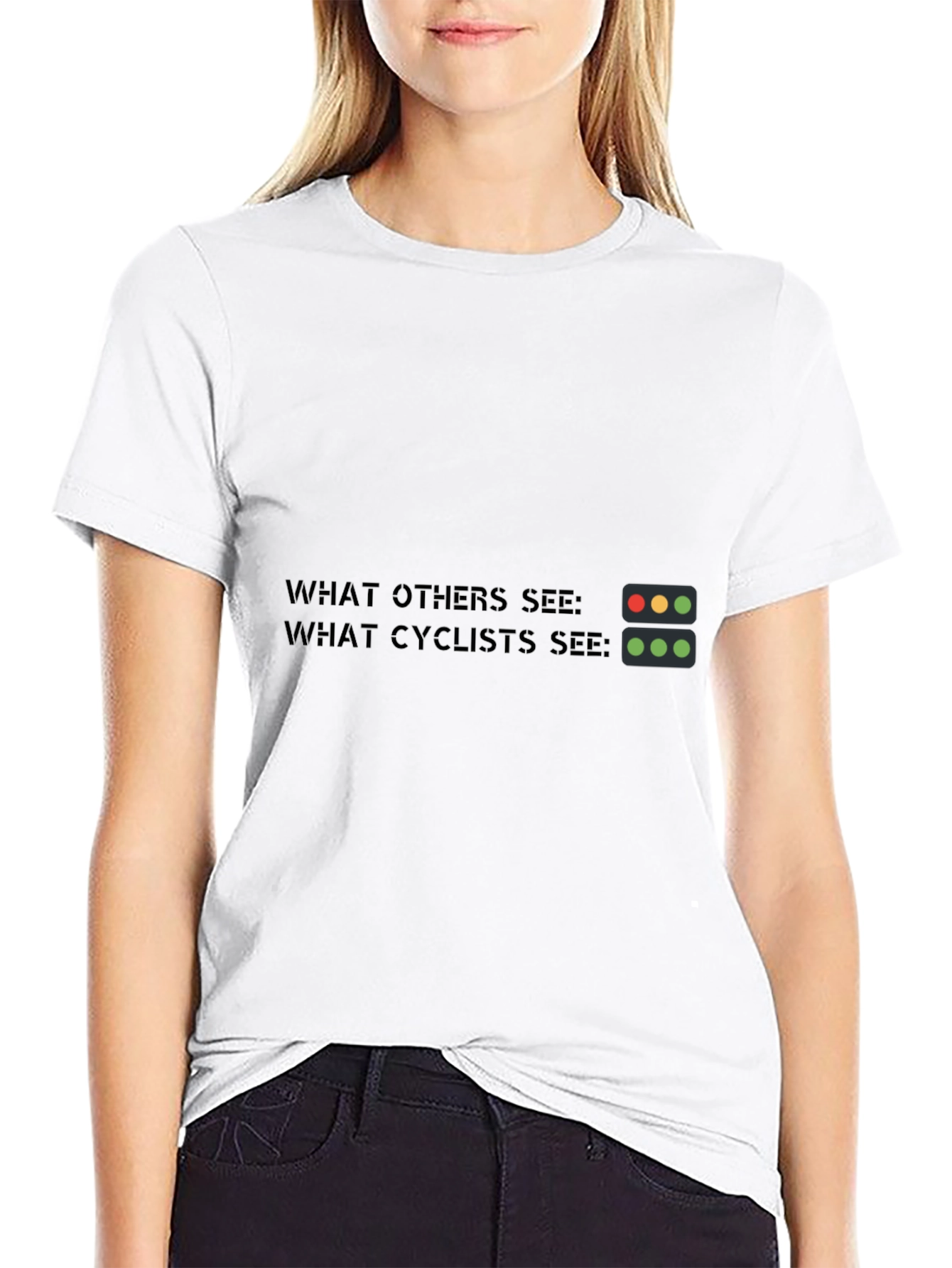 Cyclist Vision T-Shirt: Bike Lane Humor