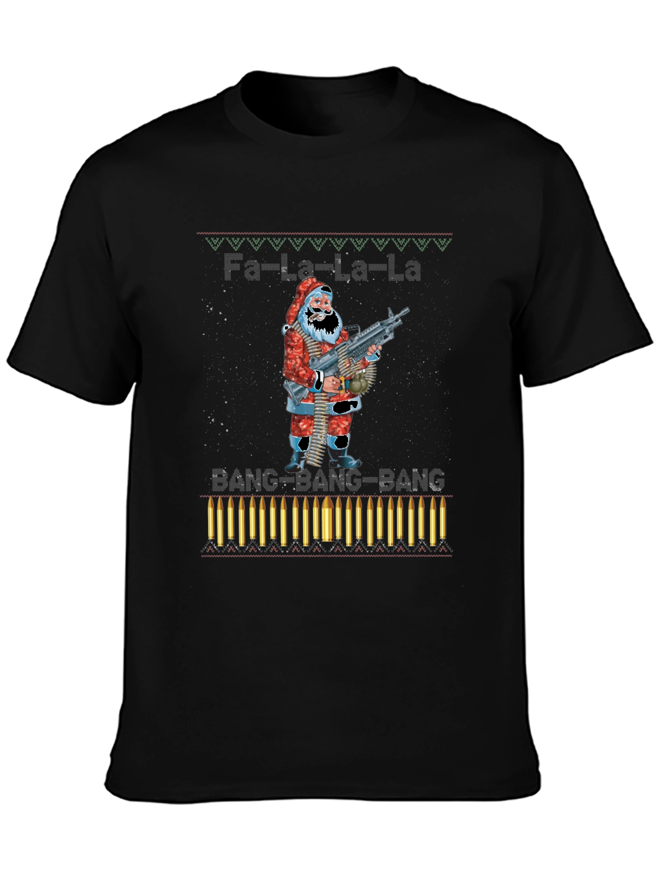 Fa-La-La-La BANG Santa T-Shirt