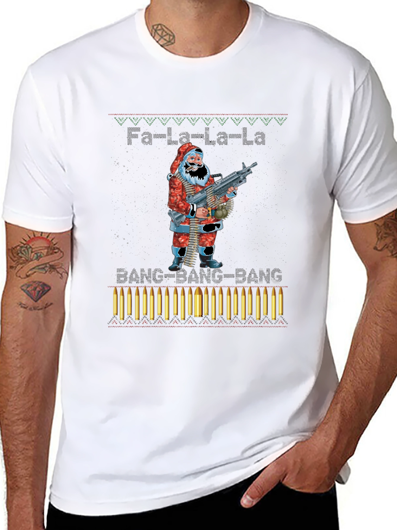 Fa-La-La-La BANG Santa T-Shirt