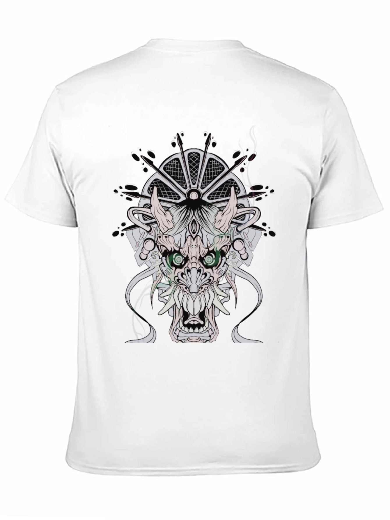 Mens Black T-Shirt with Dragon Graphic