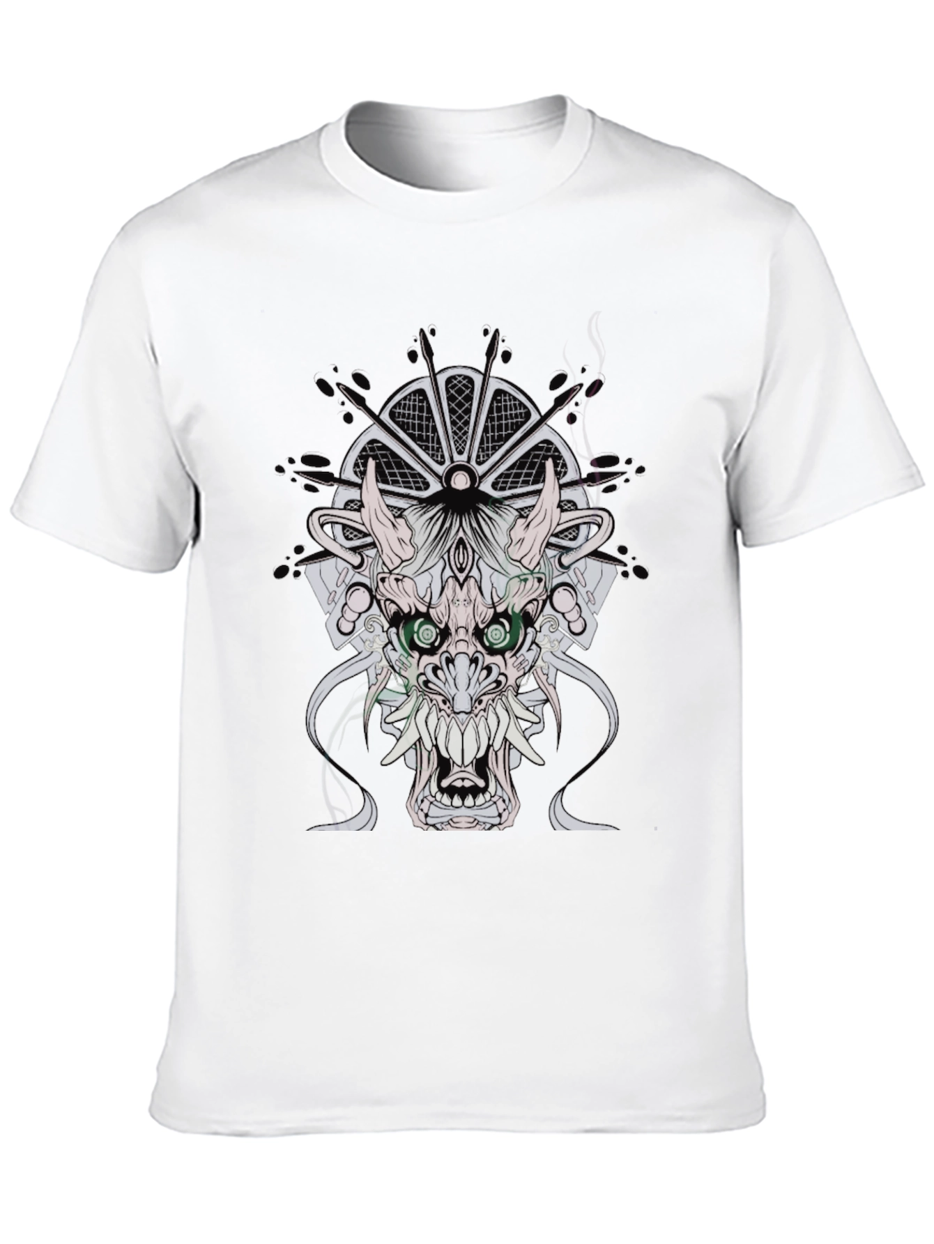 Mens Black T-Shirt with Dragon Graphic