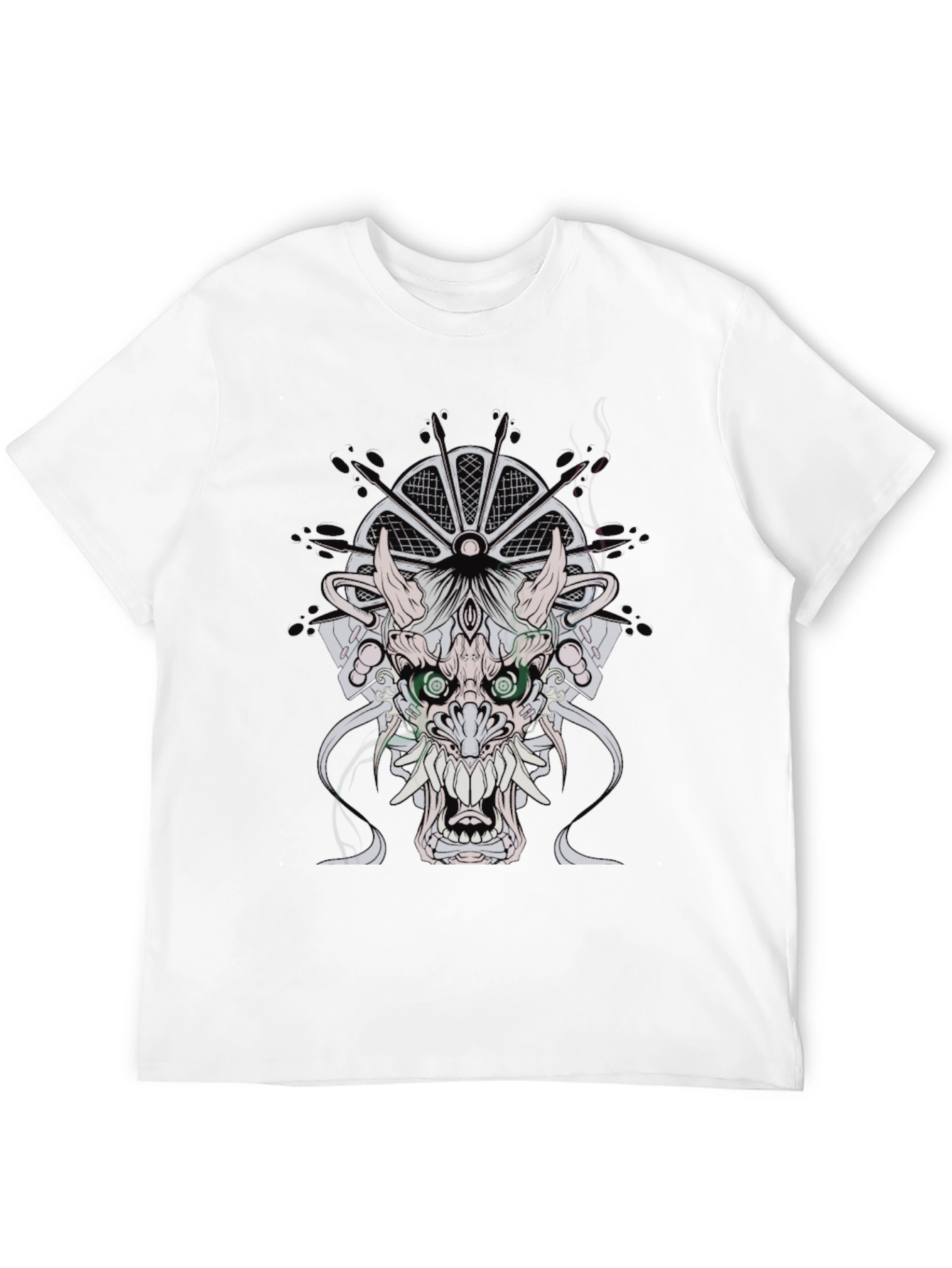 Mens Black T-Shirt with Dragon Graphic