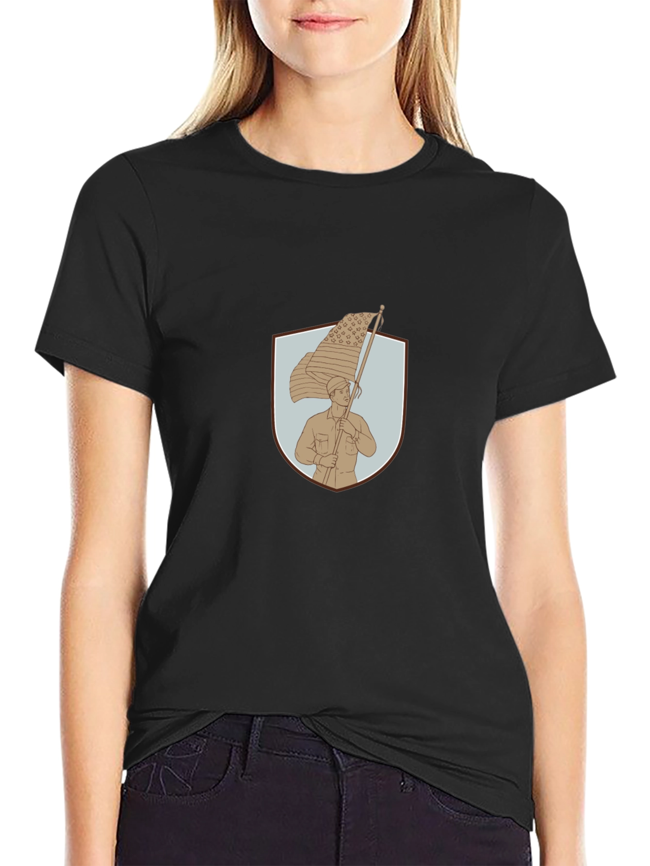 American Flag Shield Graphic Tee