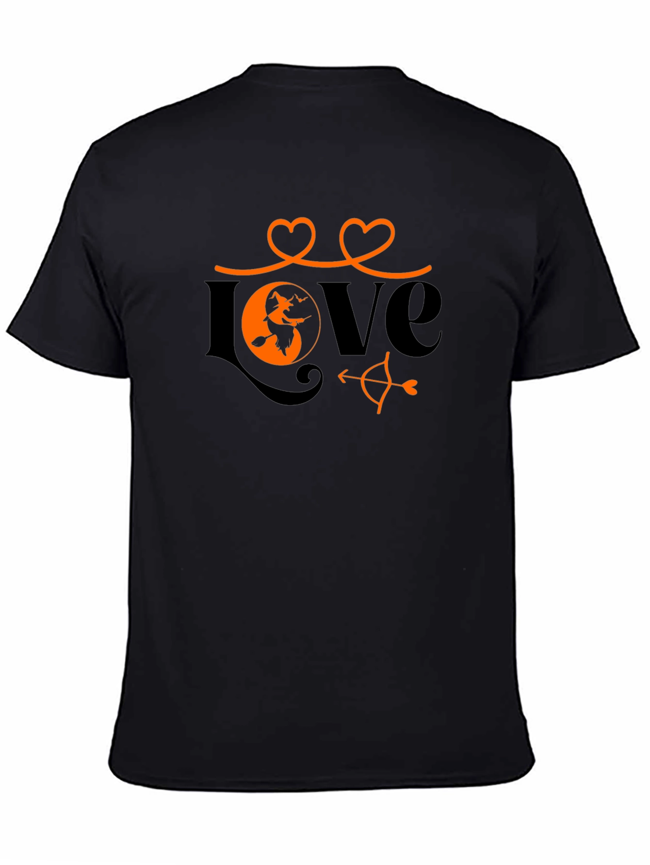 Halloween Love T-Shirt Witch Heart Design