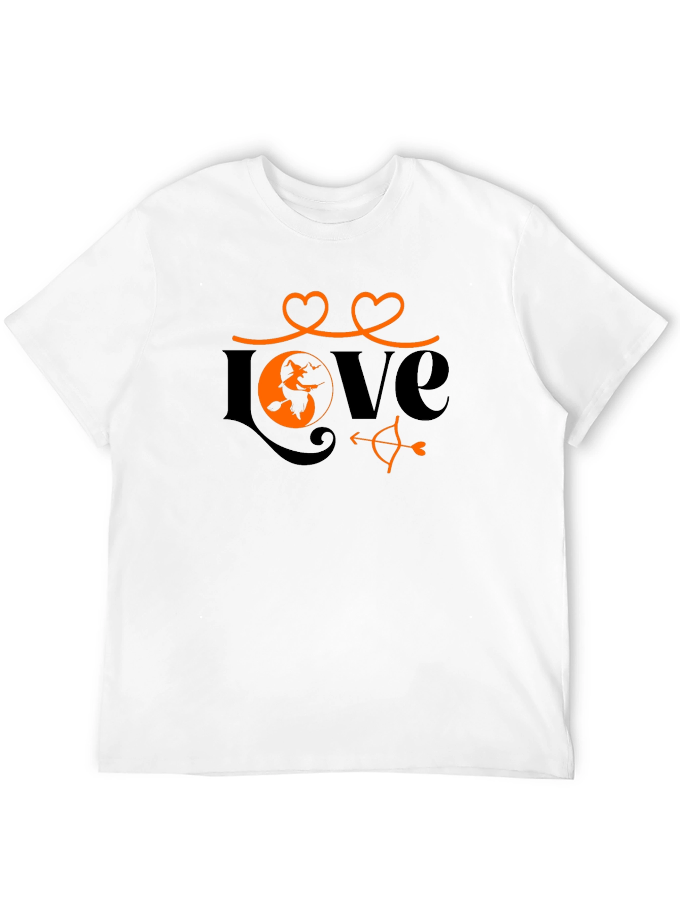 Halloween Love T-Shirt Witch Heart Design