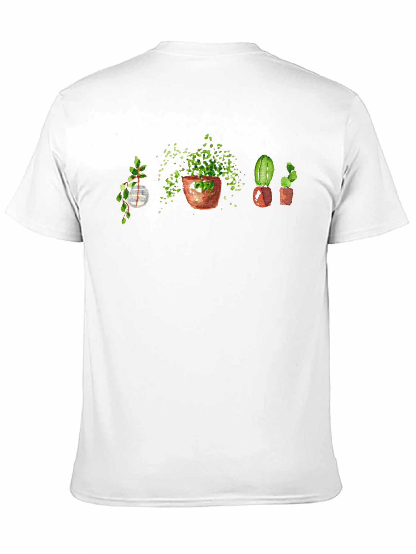 Botanical Print Black T-Shirt