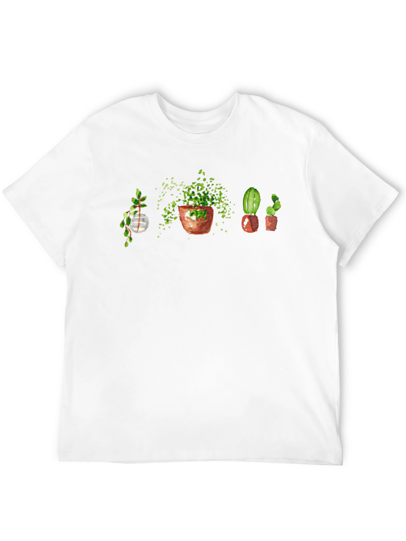 Botanical Print Black T-Shirt