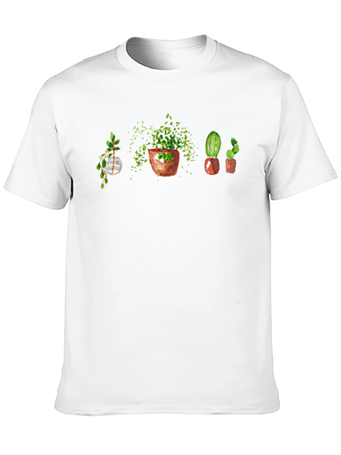 Botanical Print Black T-Shirt
