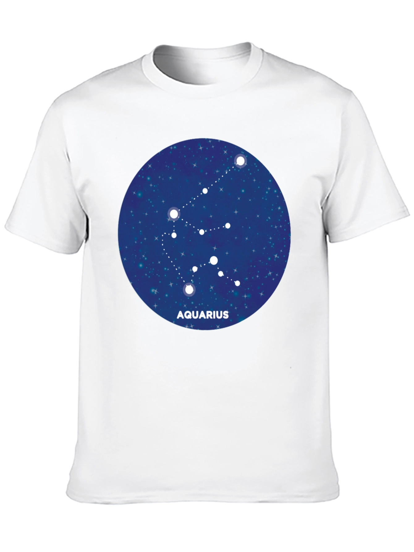 Aquarius Constellation Black T-Shirt