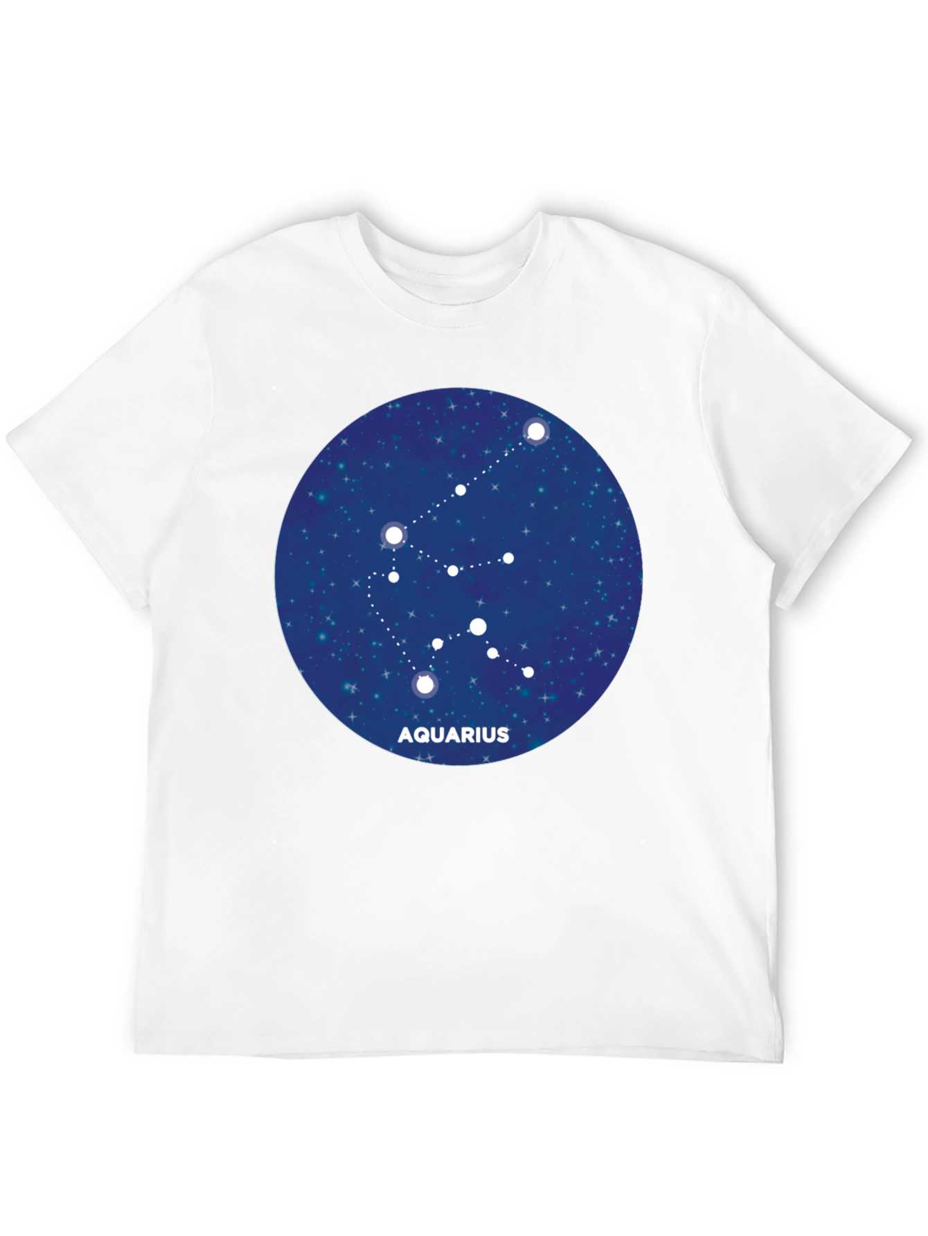 Aquarius Constellation Black T-Shirt