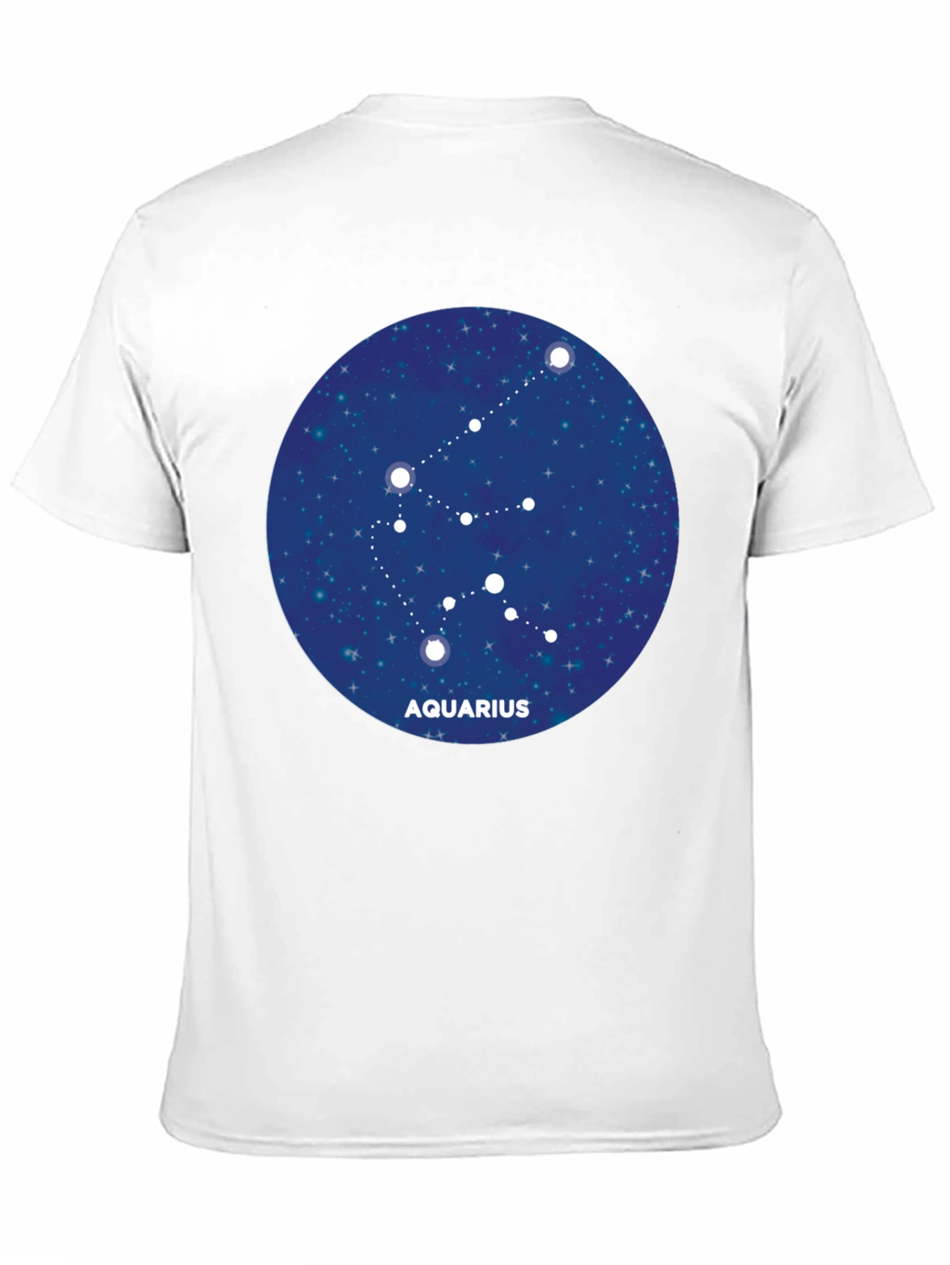 Aquarius Constellation Black T-Shirt