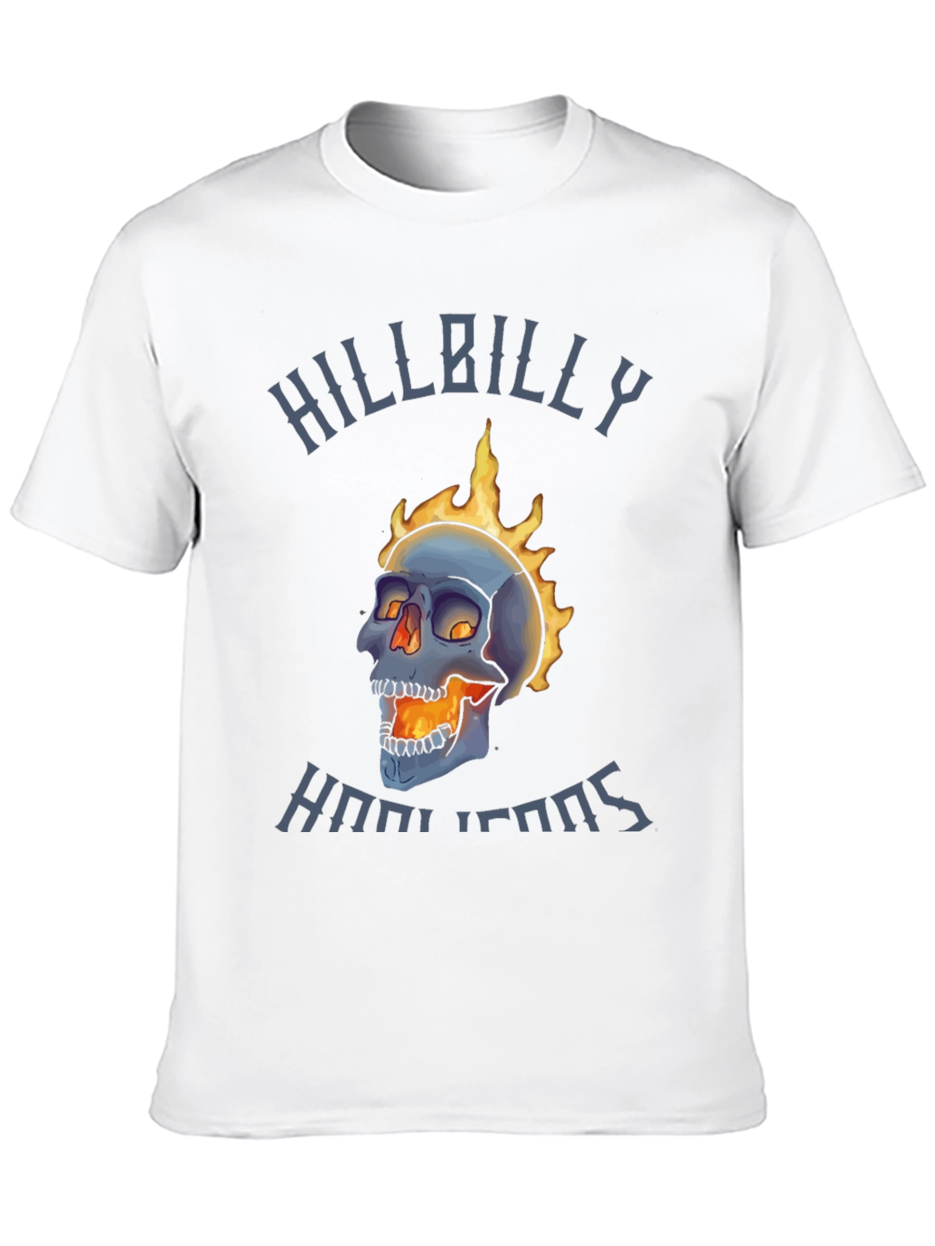 Hillbilly Hooligans Flaming Skull T-Shirt