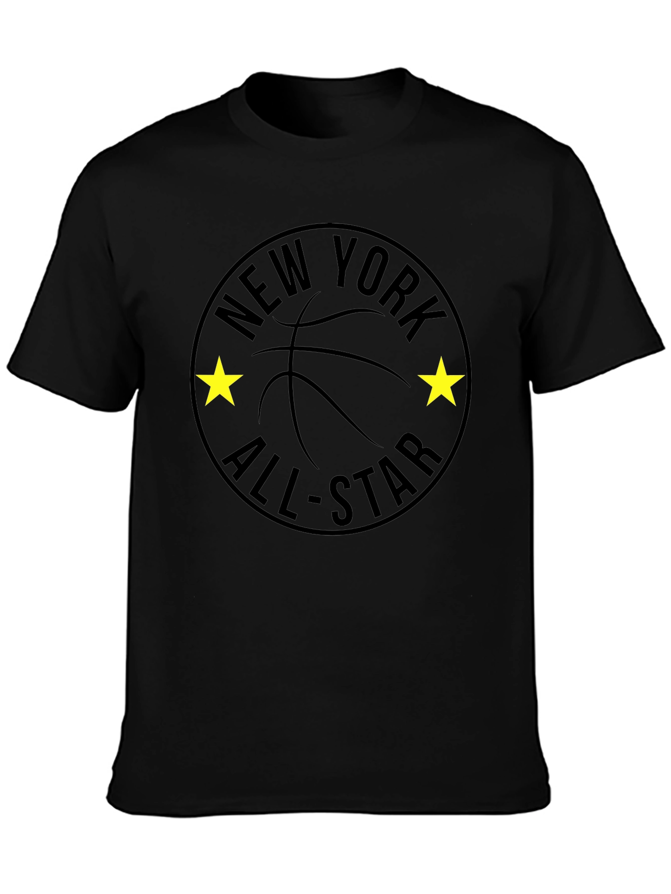 New York All-Star Black Basketball T-Shirt