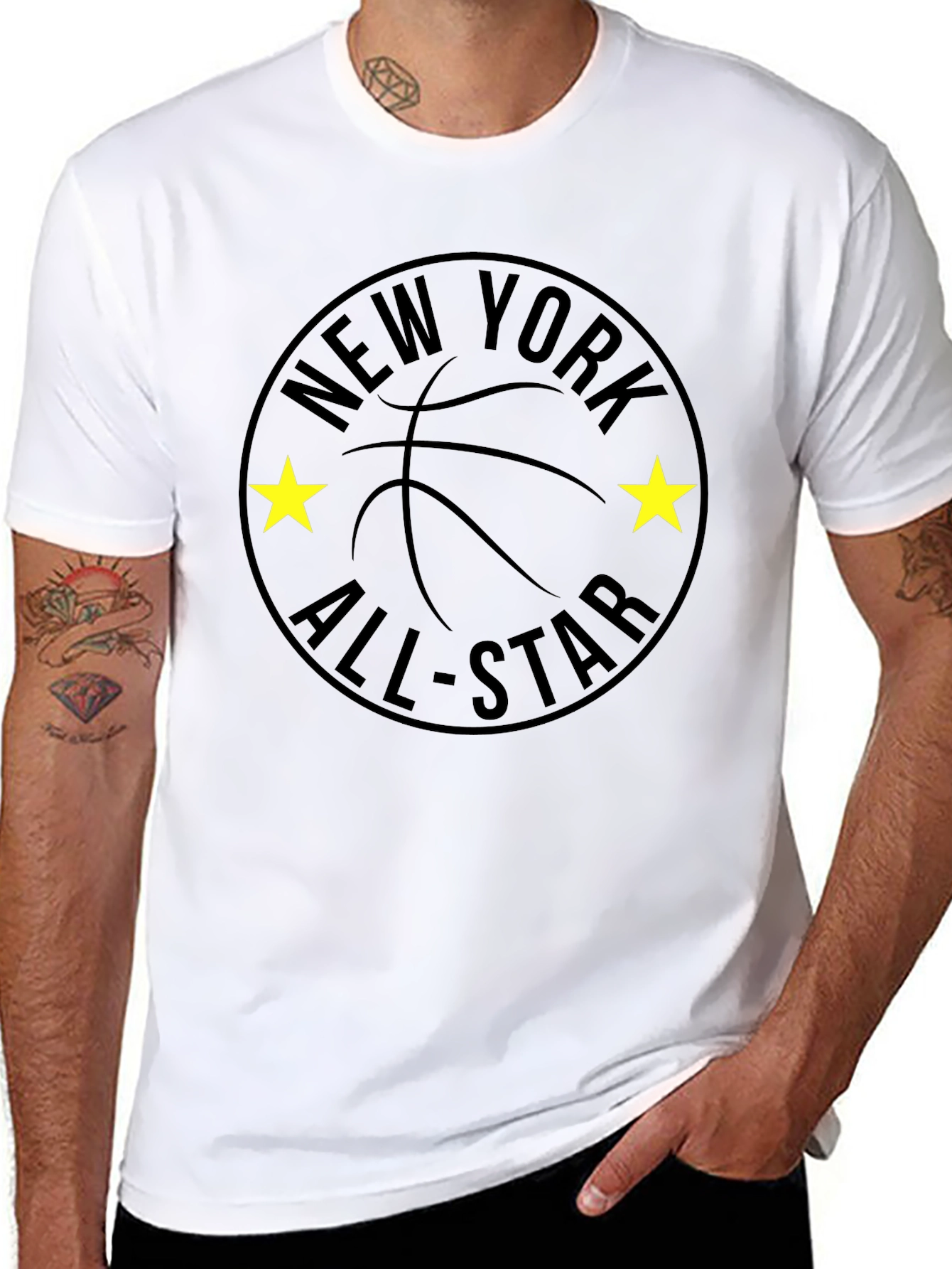 New York All-Star Black Basketball T-Shirt