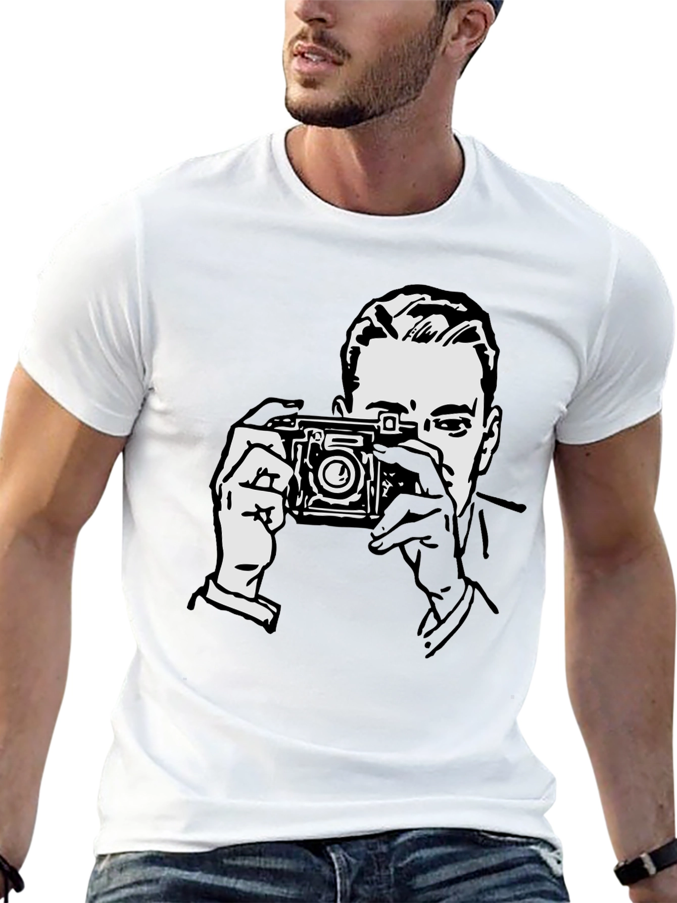 Retro Photographer Graphic T-Shirt - Classic Style