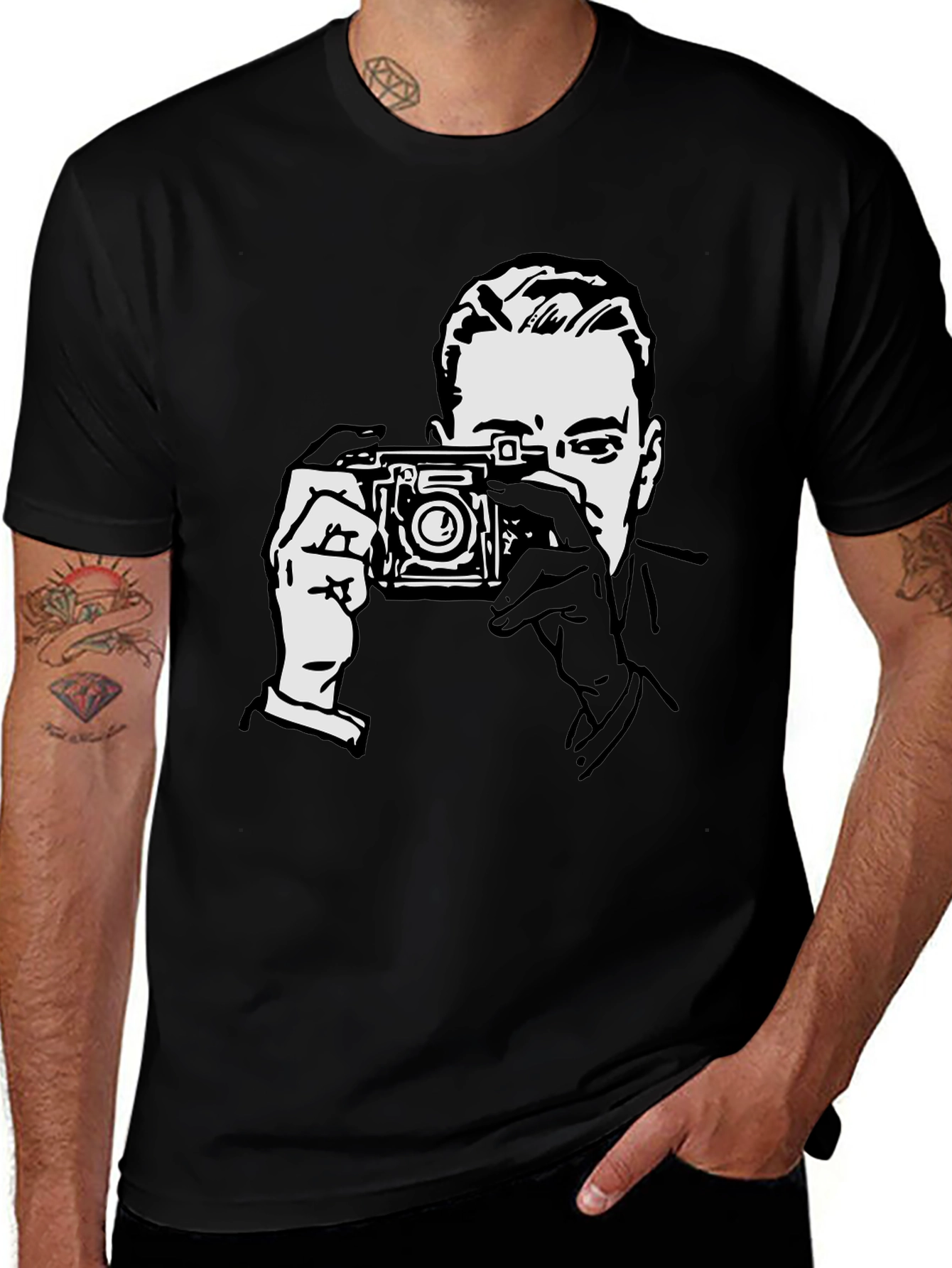 Retro Photographer Graphic T-Shirt - Classic Style