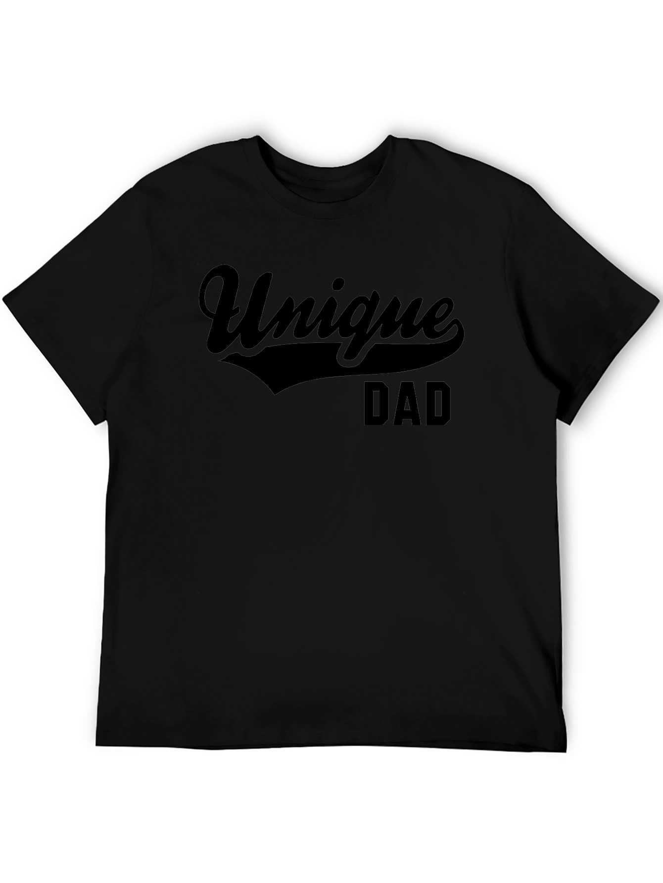 Unique Dad Black Graphic T-Shirt - Mens Fashion