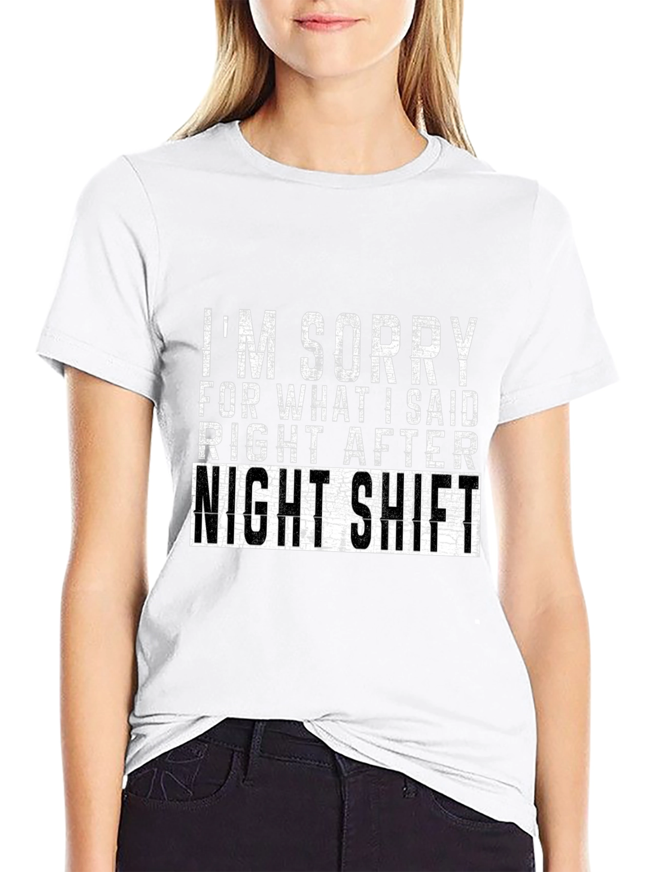 Night Shift Graphic Tee - Funny Apology T-Shirt