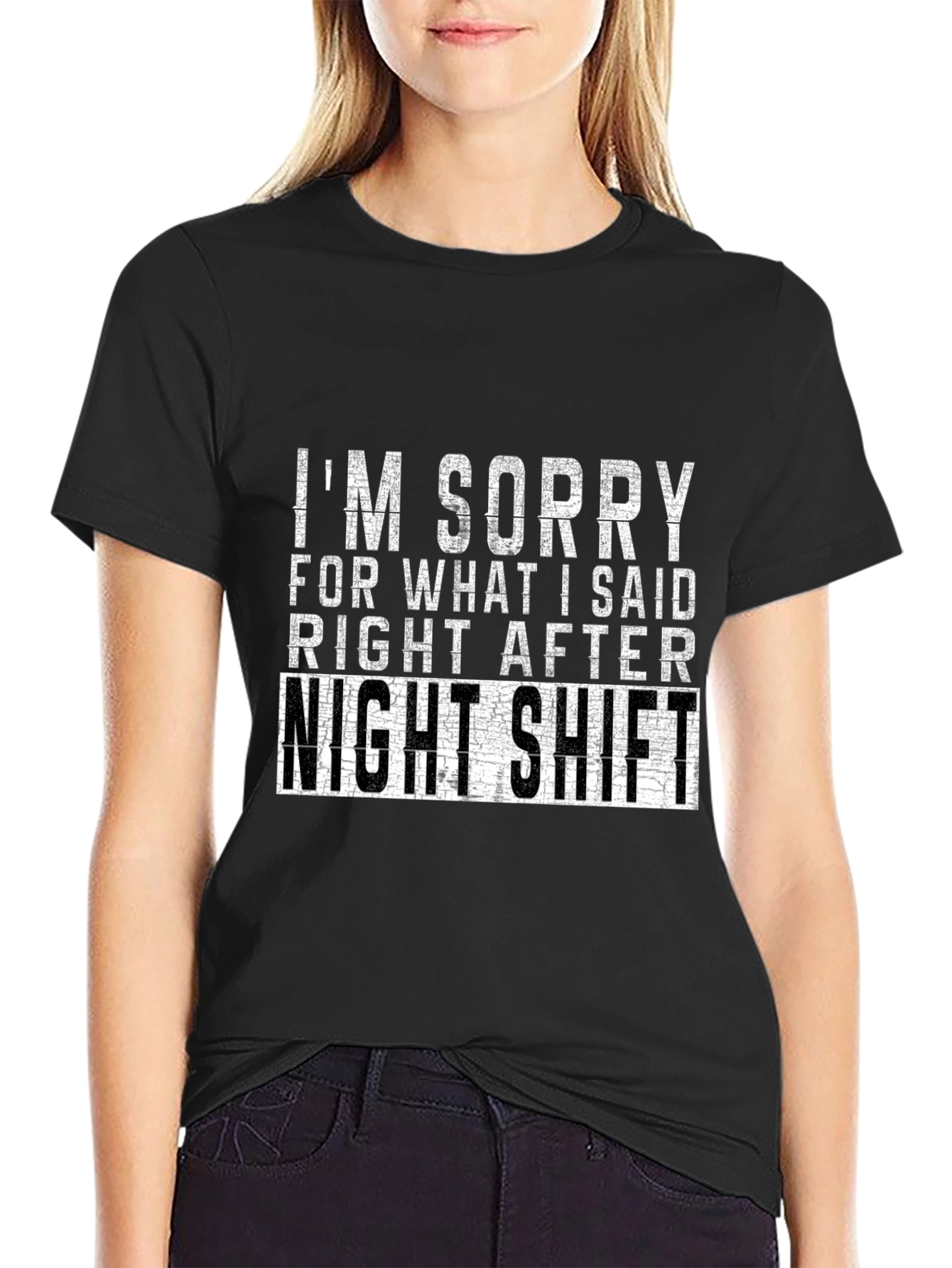 Night Shift Graphic Tee - Funny Apology T-Shirt