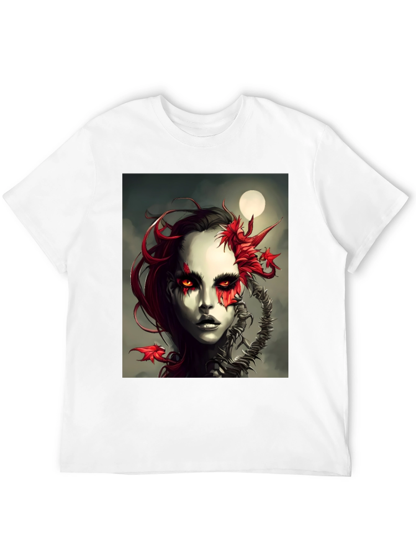Dark Fantasy Woman Graphic Tee - Unique Art Design