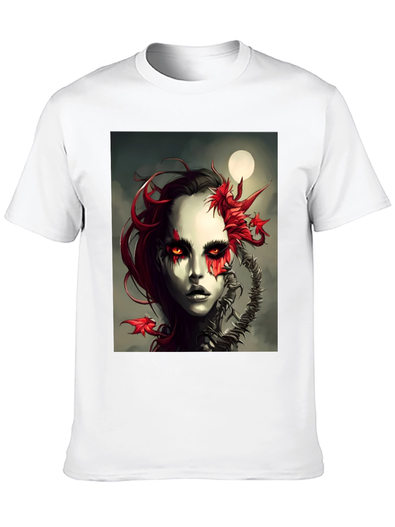 Dark Fantasy Woman Graphic Tee - Unique Art Design