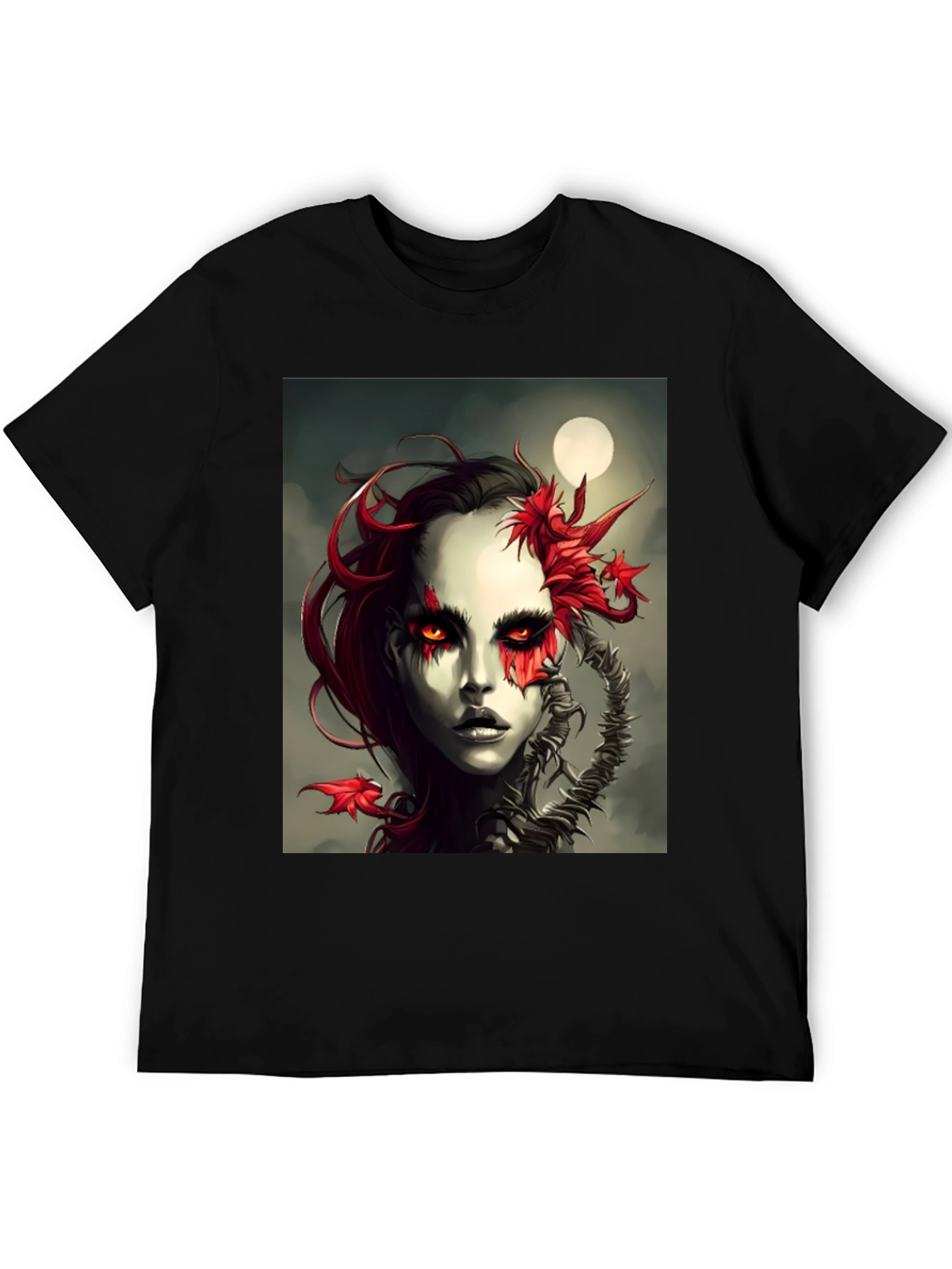 Dark Fantasy Woman Graphic Tee - Unique Art Design