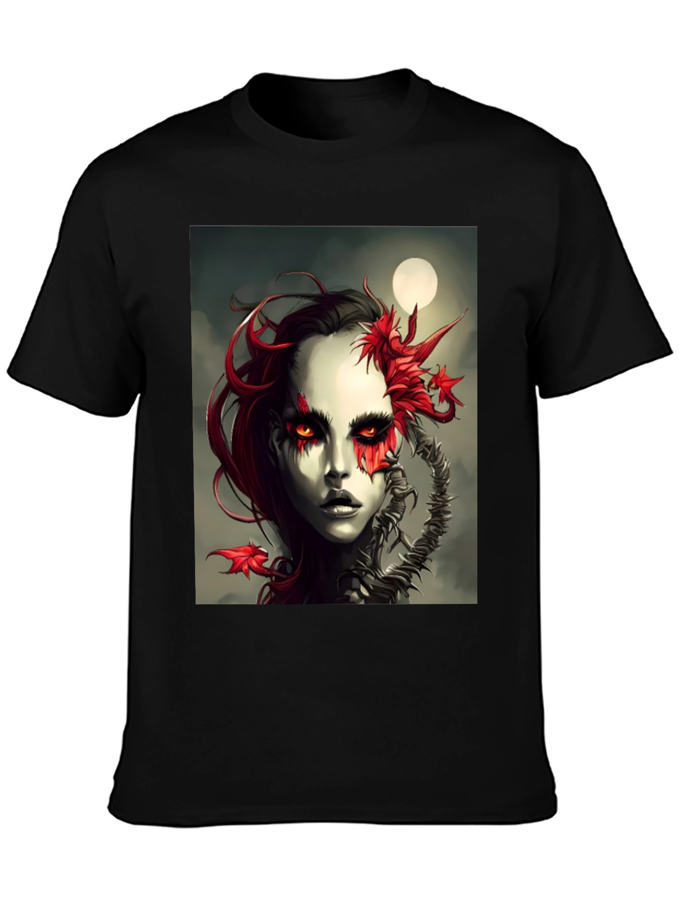 Dark Fantasy Woman Graphic Tee - Unique Art Design