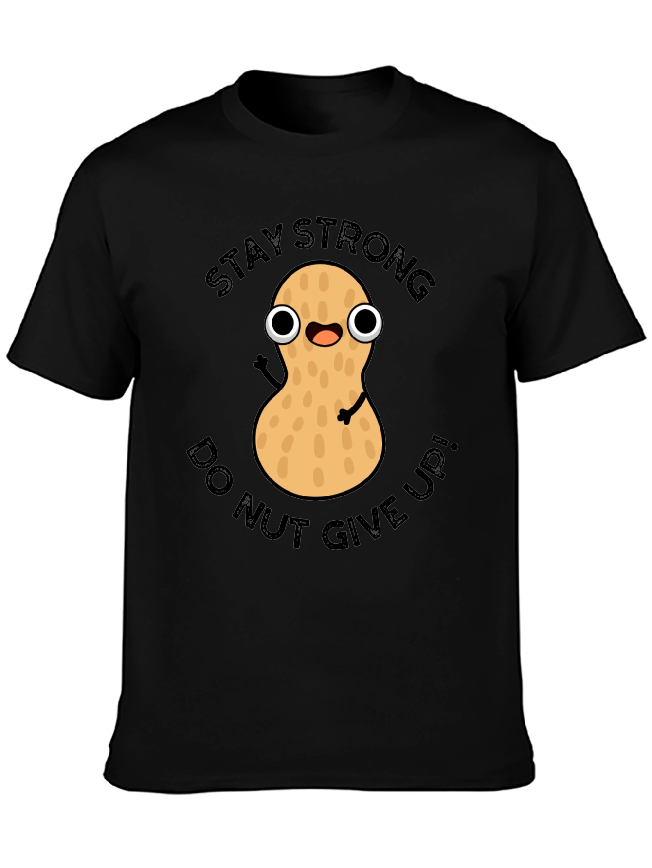 Stay Strong Peanut Graphic Tee - Dont Give Up!
