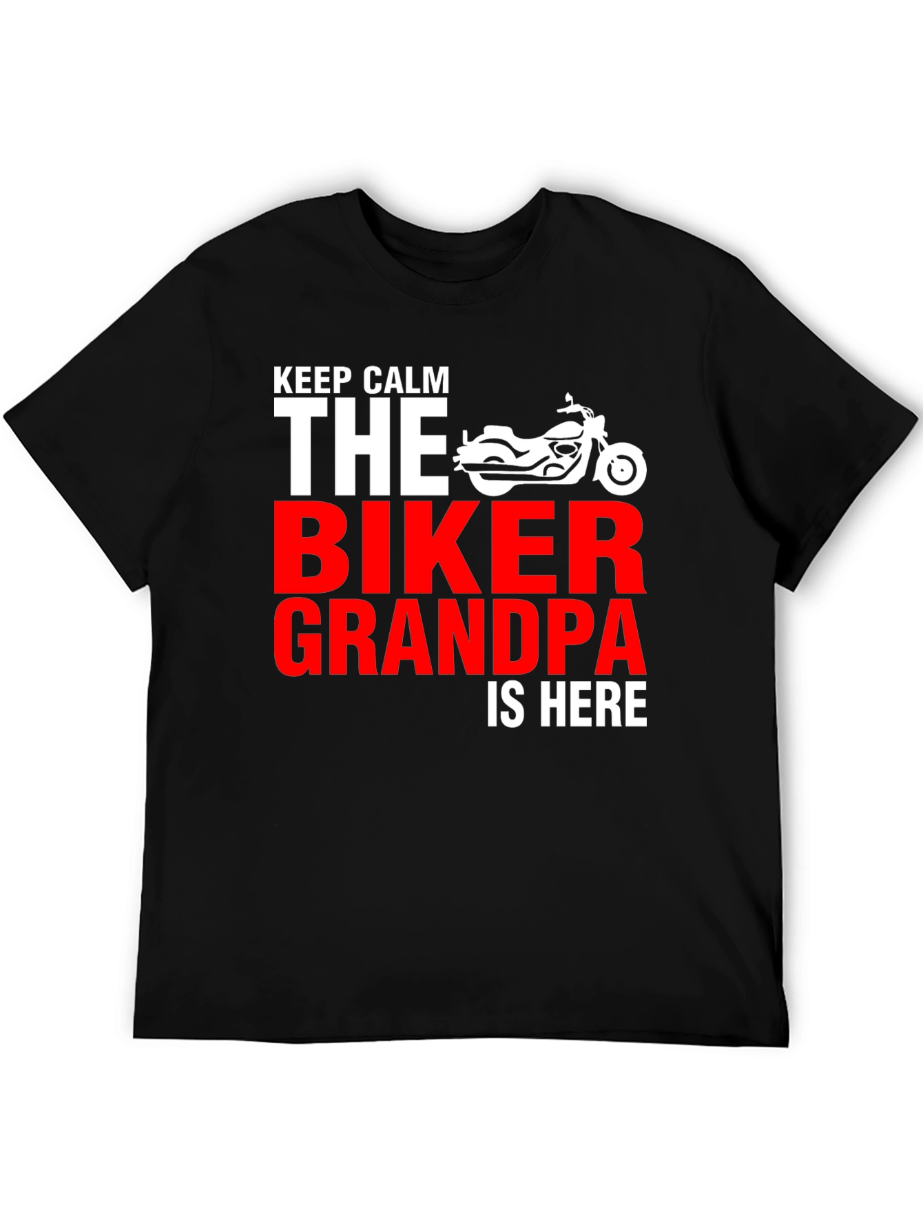 Biker Grandpa T-Shirt - Keep Calm Motorcycle Tee