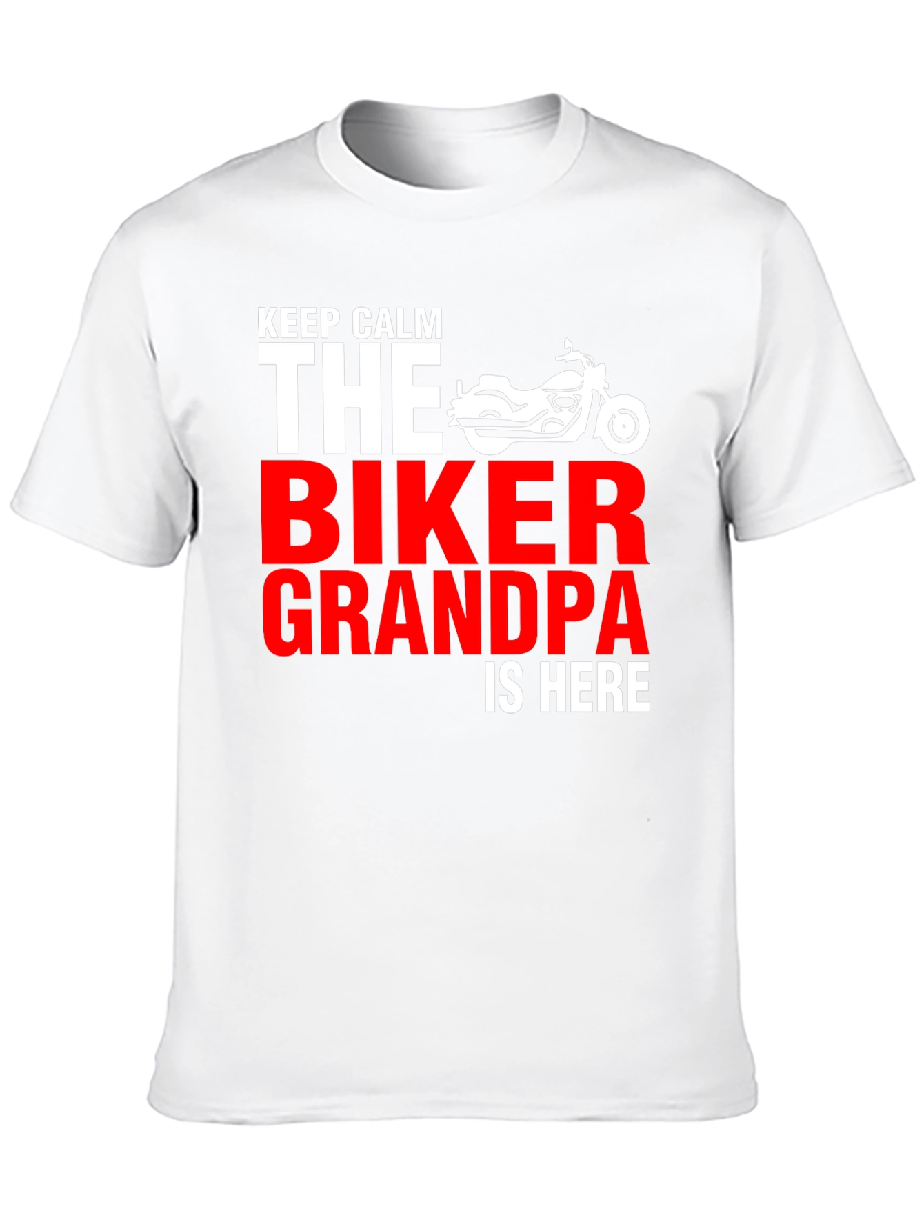 Biker Grandpa T-Shirt - Keep Calm Motorcycle Tee